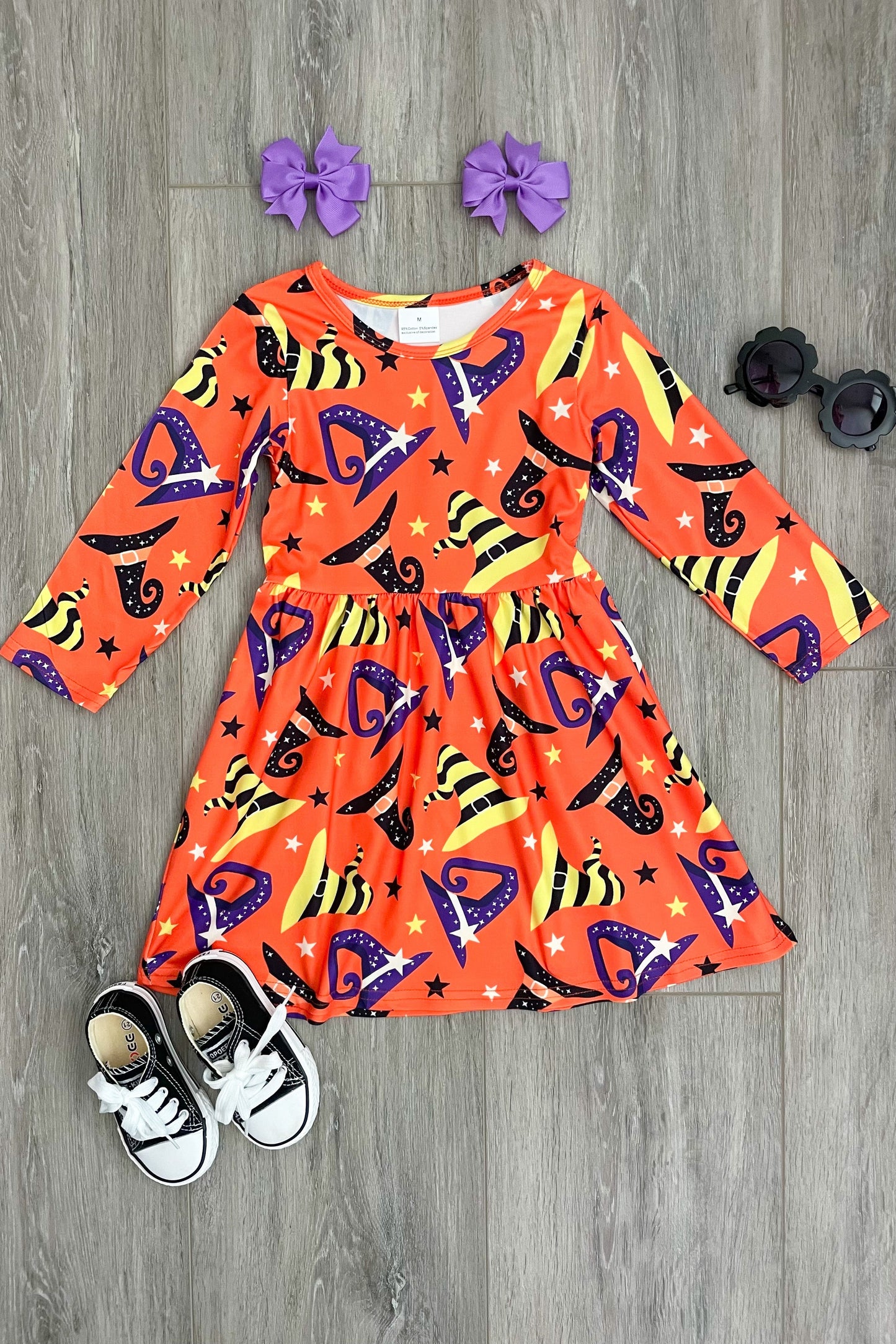 Orange Witch Hat Halloween Dress Rylee Faith Designs Rylee Faith Designs Everetts Place: Online Boutique