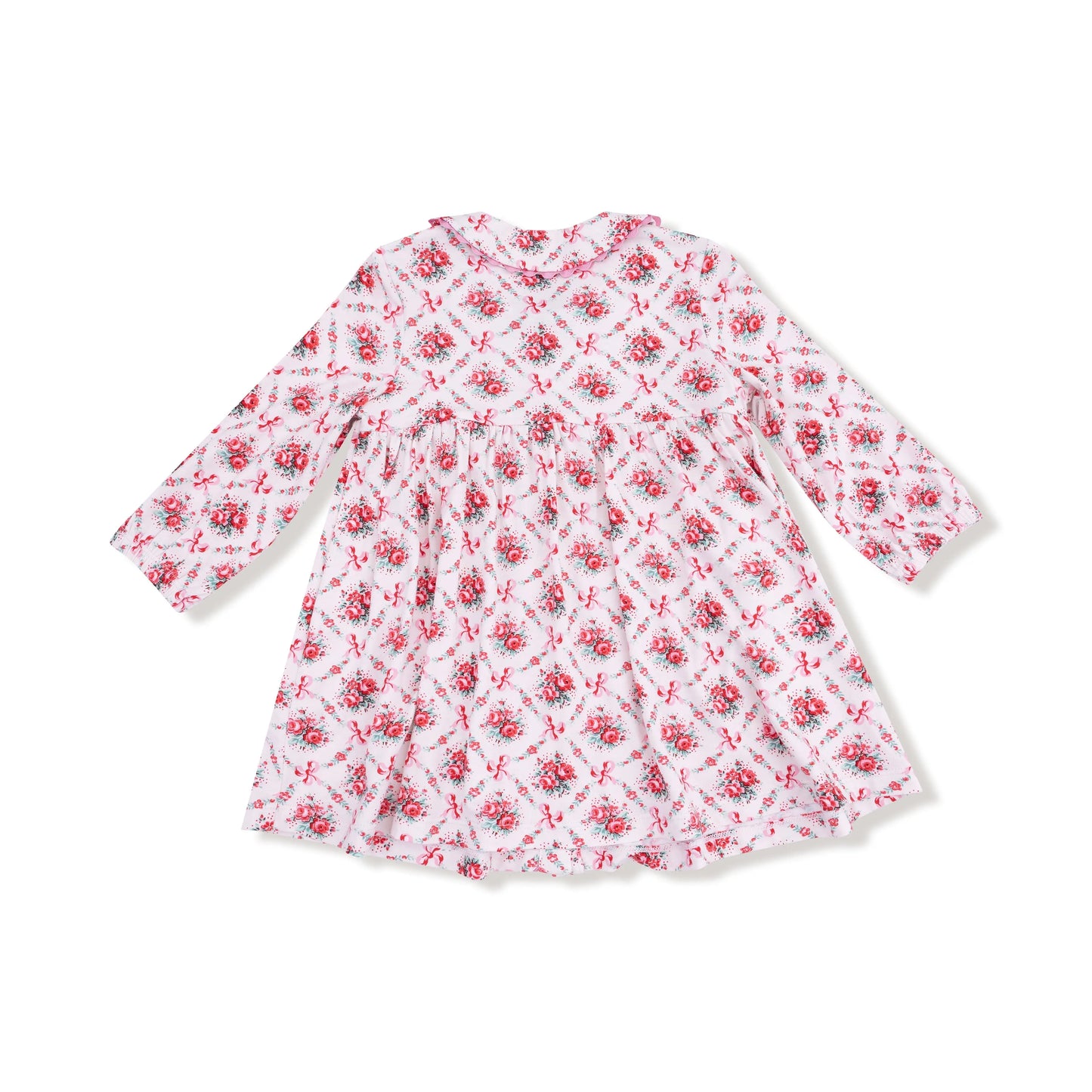 Angel Dear Jill Dress Long Sleeve With Ric Rac Trim Peter Pan Collar - Apparel & Accessories > Clothing > Baby & Toddler Clothing > Baby & Toddler Dresses 964