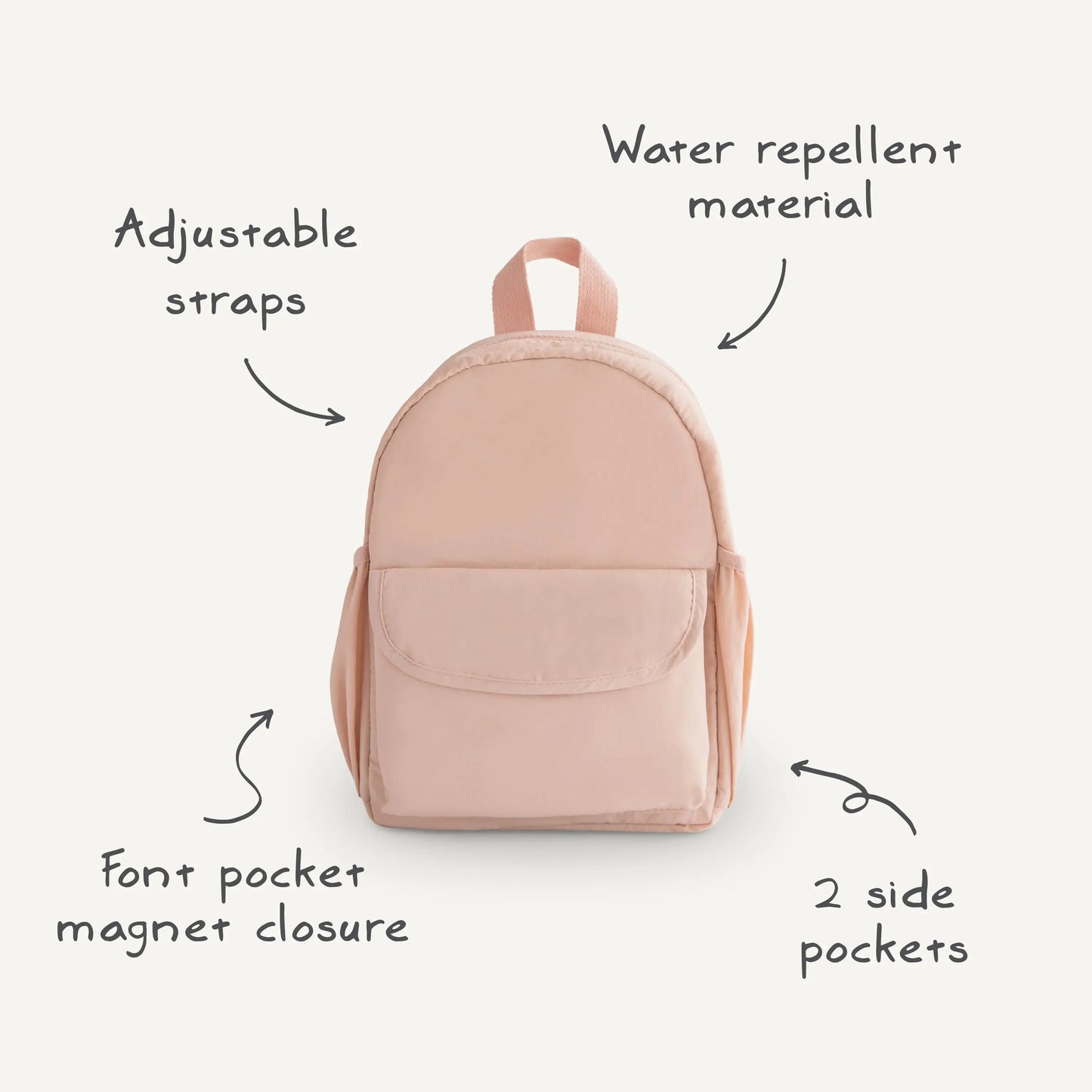 Kids Mini Backpack Water Repellent Easy Clean Adjustable Straps Mushie Everetts Place: Online Boutique