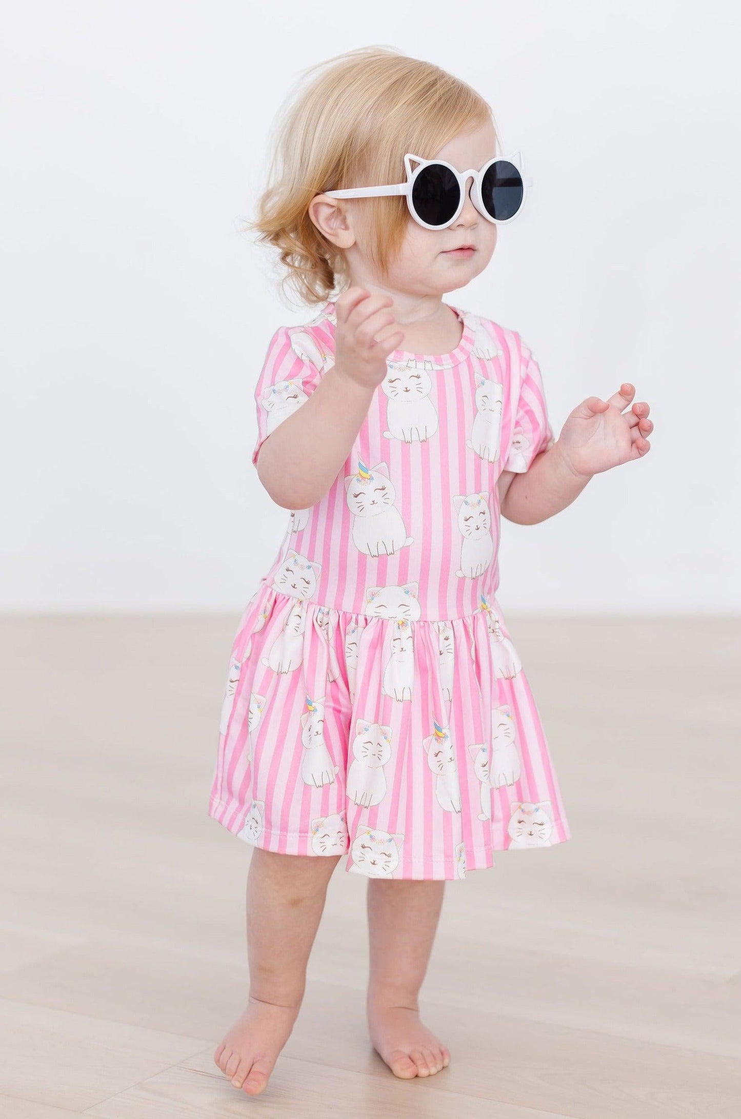 Mila & Rose ® Sale Kittycorn Short Sleeve Twirl Bodysuit for Babies - Apparel & Accessories > Clothing > Baby & Toddler Clothing > Baby & Toddler Dresses Twirl Bodysuit - S/S