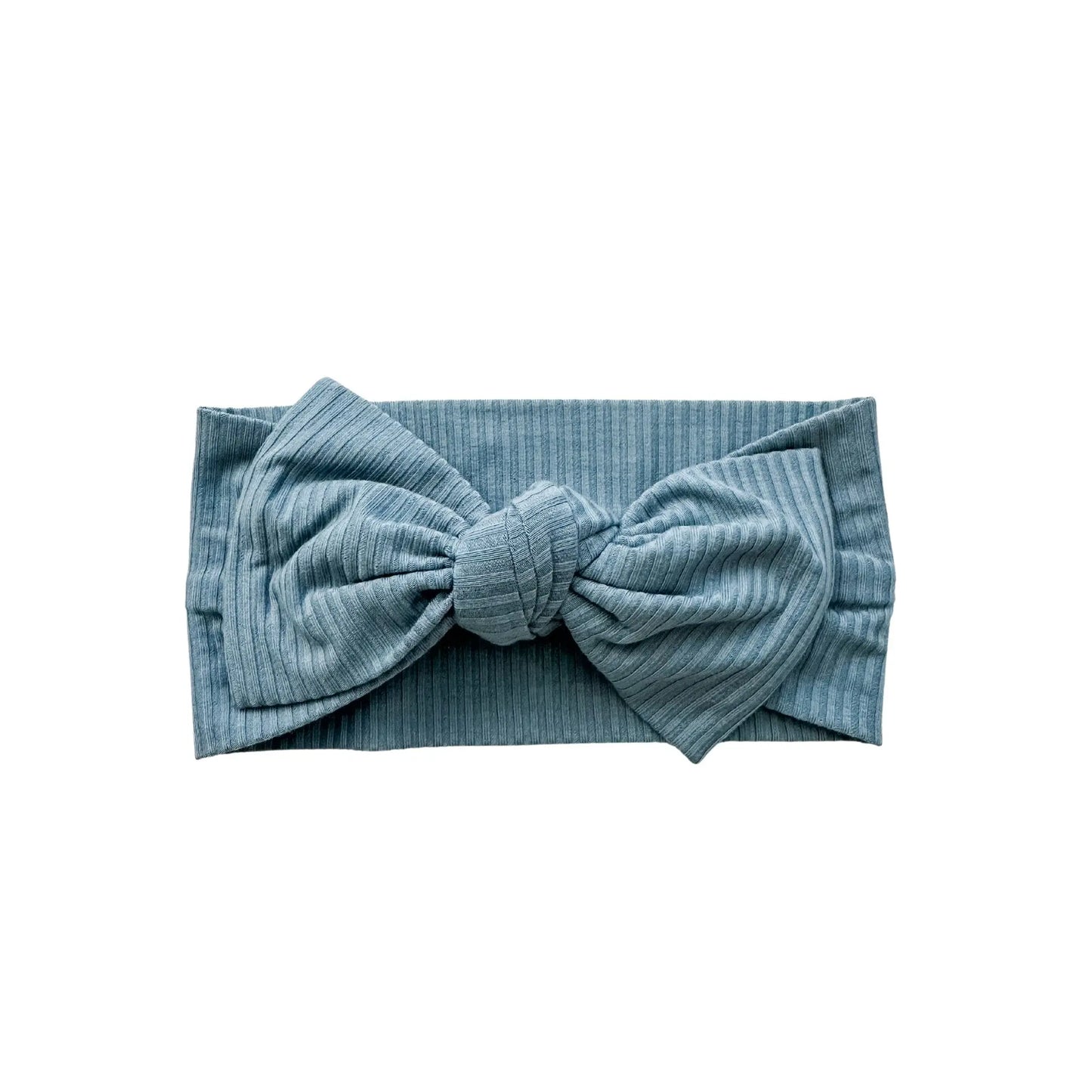 Knotted Headband - Arona Blue Ribbed Harp Angel Boutique