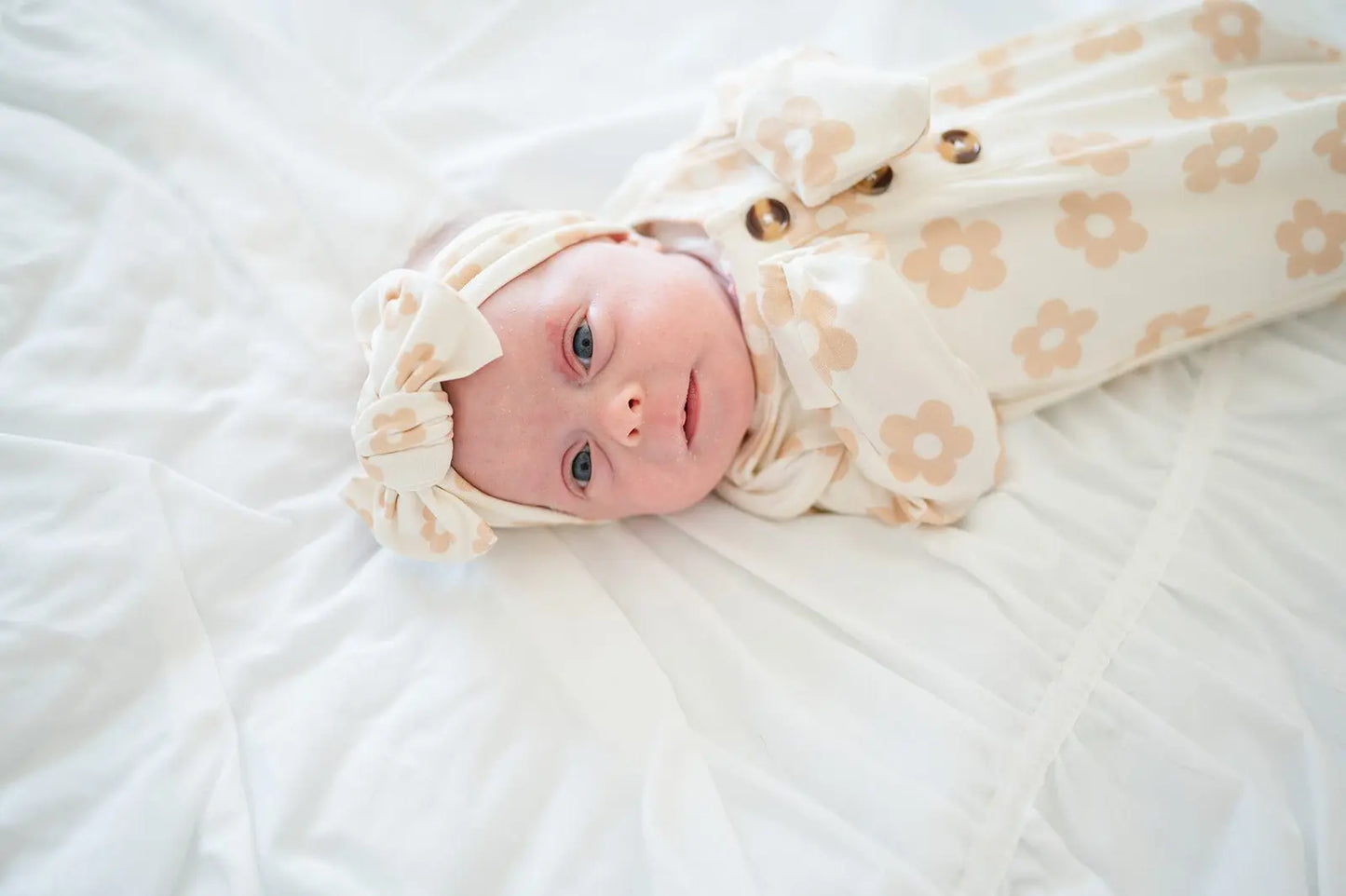 Knotted Headband - Blush Daisy Harp Angel Boutique