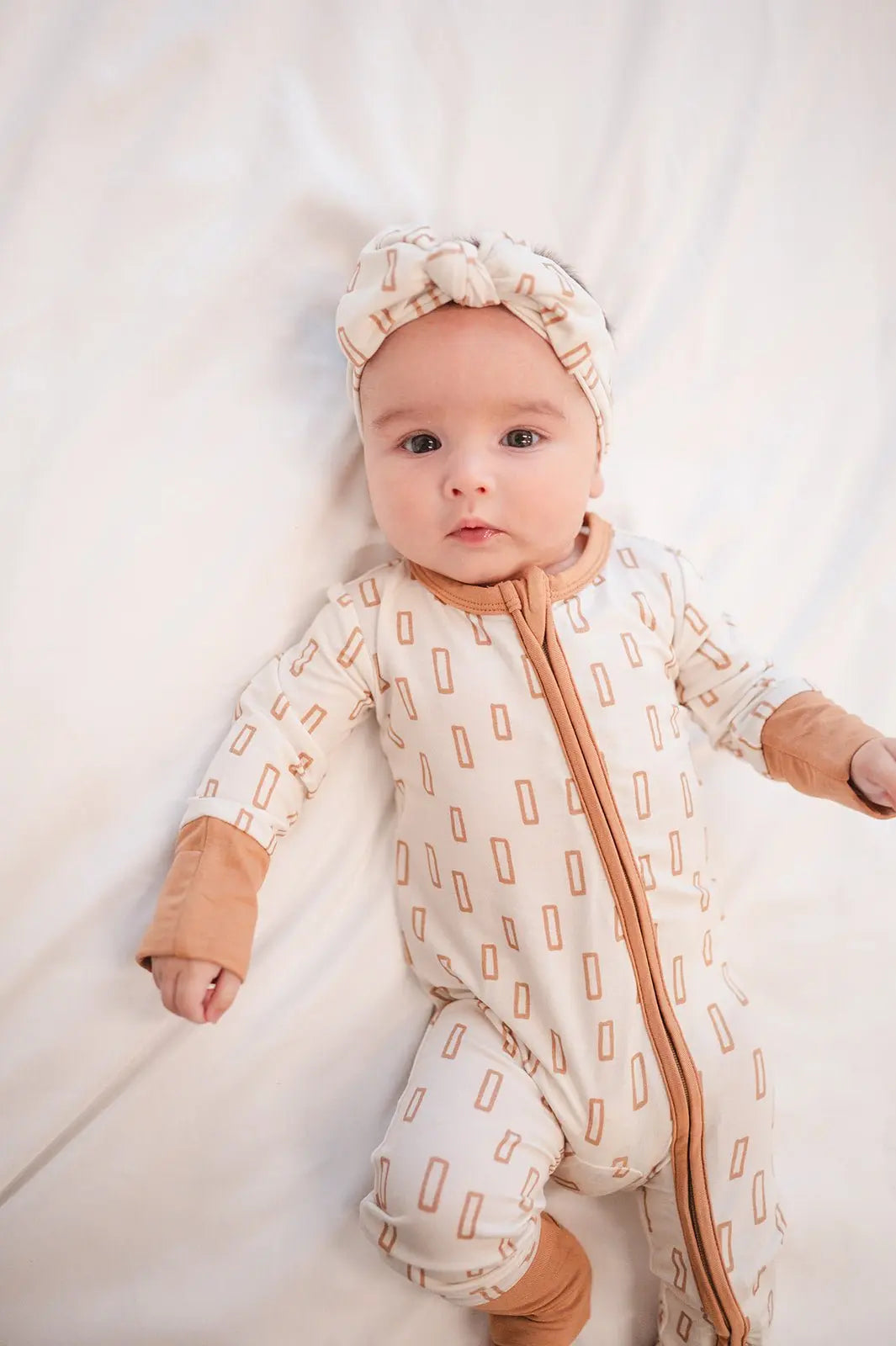 Knotted Headband - Neutral Rectangle Harp Angel Boutique