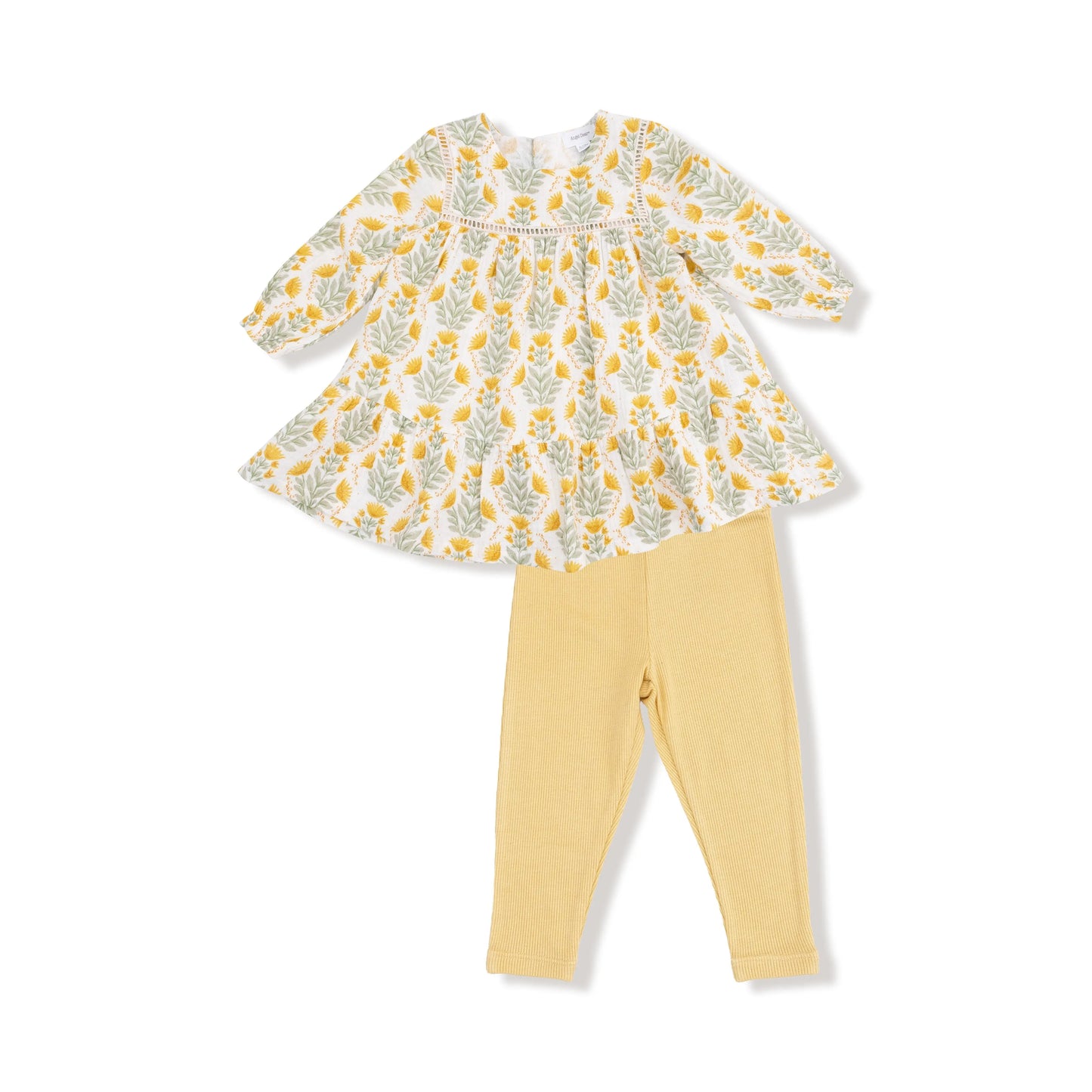Angel Dear Ladder Trim Dress And Ribbed Leggings Set Angel Dear - Apparel & Accessories > Clothing > Baby & Toddler Clothing > Baby & Toddler Dresses 611