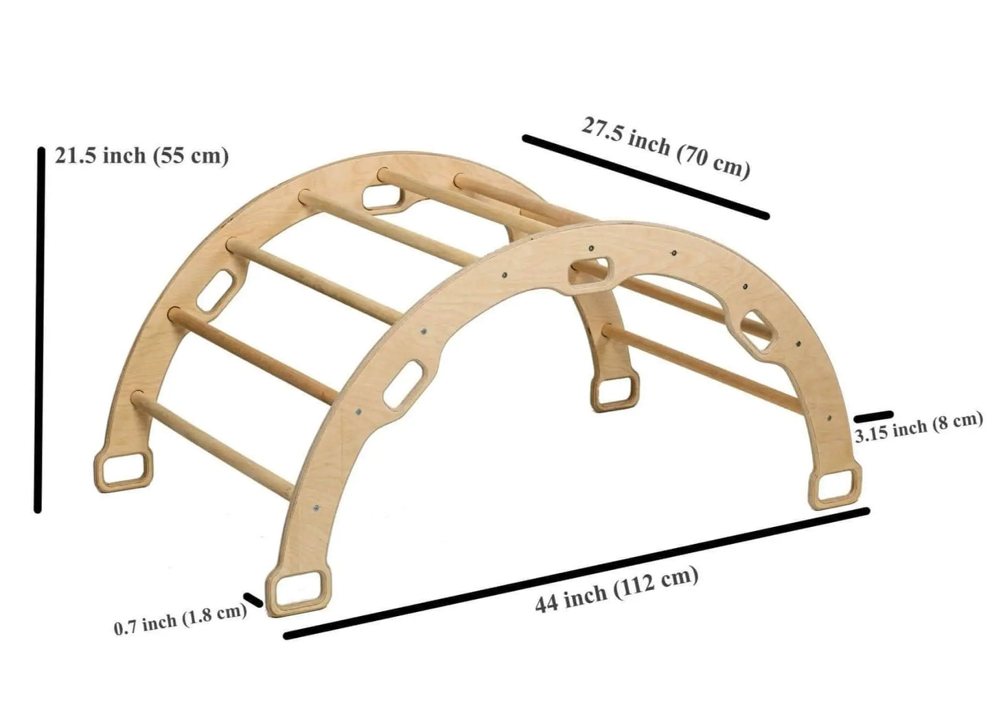 Kidodido Large Montessori Climbing Arch Rocker With Plush Pillow Set - Baby & Toddler > Baby Toys & Activity Equipment > Baby Bouncers & Rockers Climbing Arch and Rockers