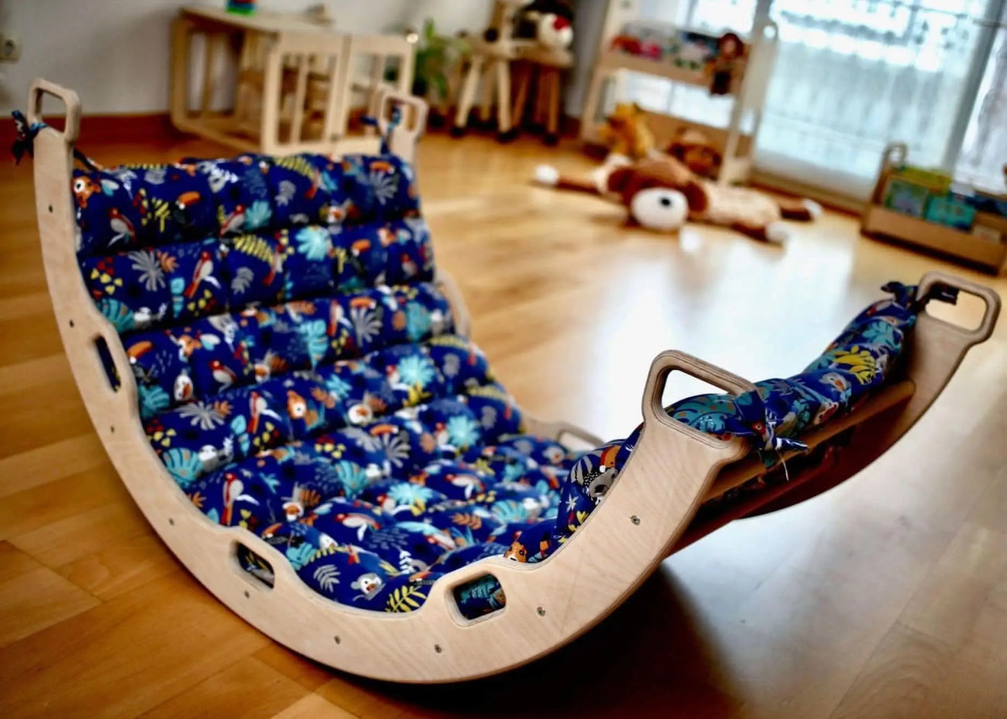 Kidodido Large Montessori Climbing Arch Rocker With Plush Pillow Set - Baby & Toddler > Baby Toys & Activity Equipment > Baby Bouncers & Rockers Climbing Arch and Rockers
