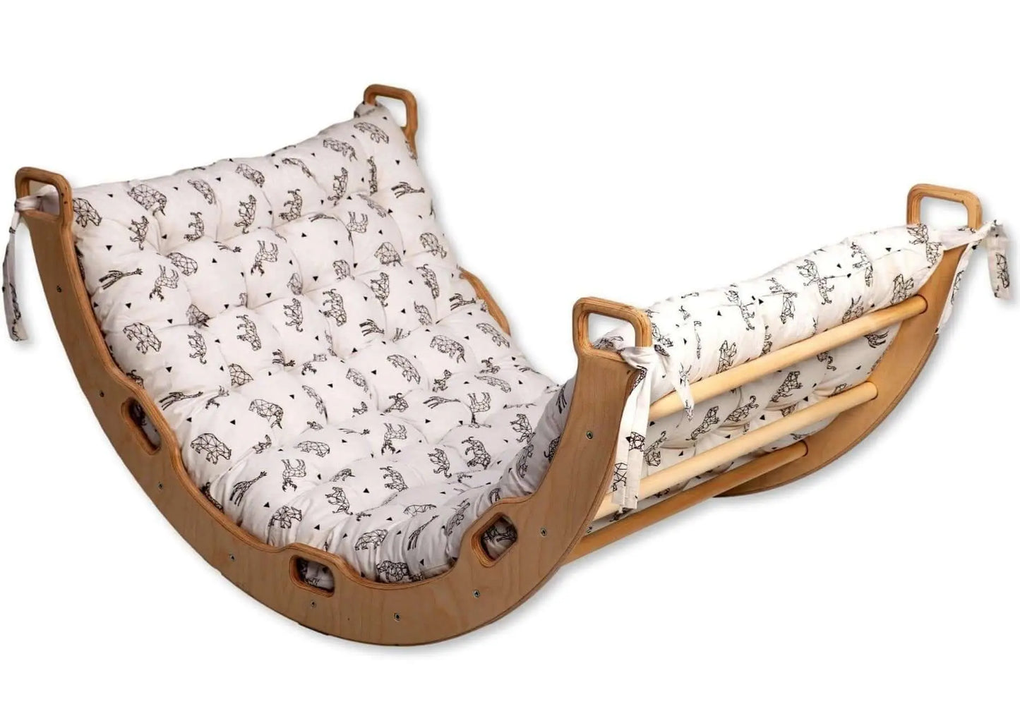 Kidodido Large Montessori Climbing Arch Rocker With Plush Pillow Set - Baby & Toddler > Baby Toys & Activity Equipment > Baby Bouncers & Rockers Climbing Arch and Rockers