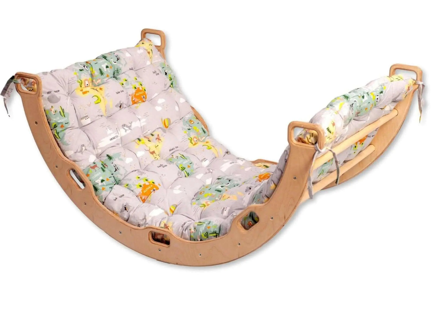 Kidodido Large Montessori Climbing Arch Rocker With Plush Pillow Set - Baby & Toddler > Baby Toys & Activity Equipment > Baby Bouncers & Rockers Climbing Arch and Rockers