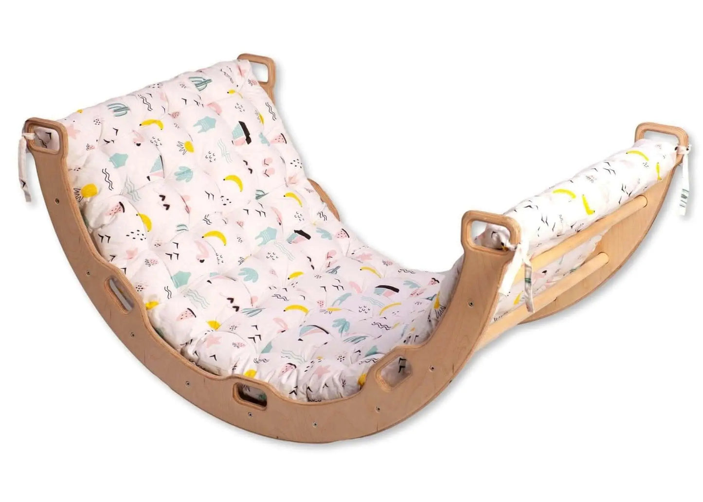 Kidodido Large Montessori Climbing Arch Rocker With Plush Pillow Set - Baby & Toddler > Baby Toys & Activity Equipment > Baby Bouncers & Rockers Climbing Arch and Rockers