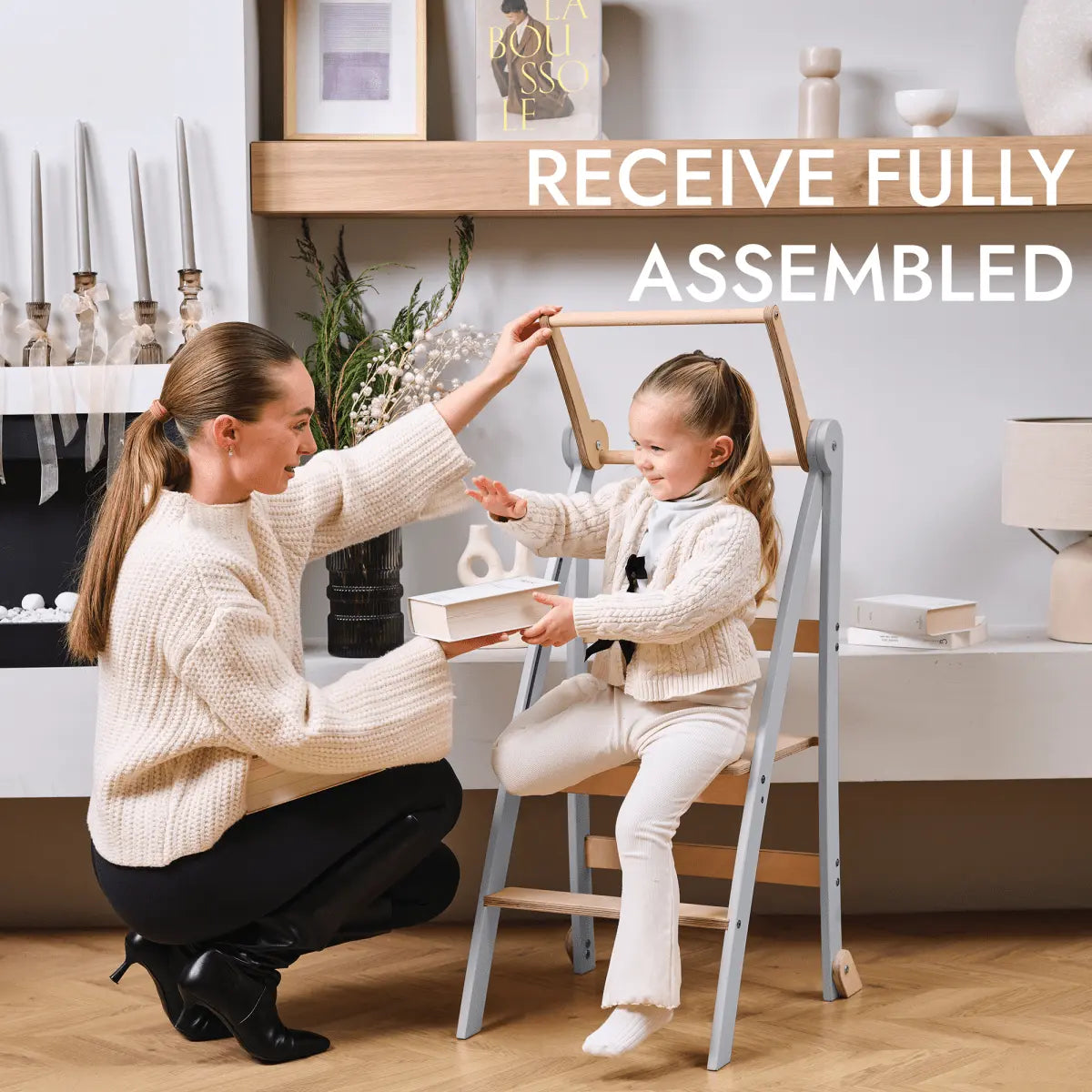 Learning Tower Foldable Step Stool For Toddlers Gray Goodevas Everetts Place: Online Boutique