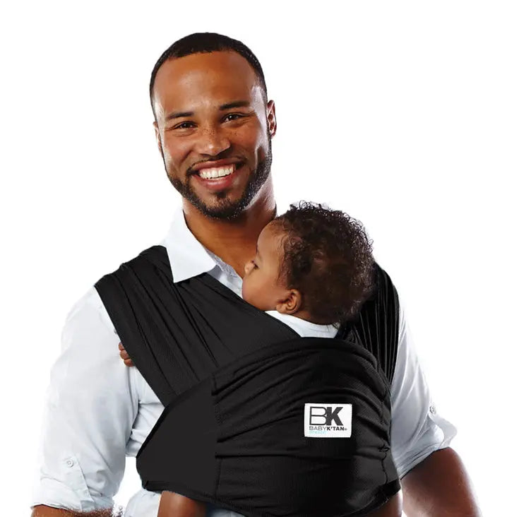 Baby K'tan Original Baby Carrier Black Wrap Style Cotton Hands Free Baby K'tan