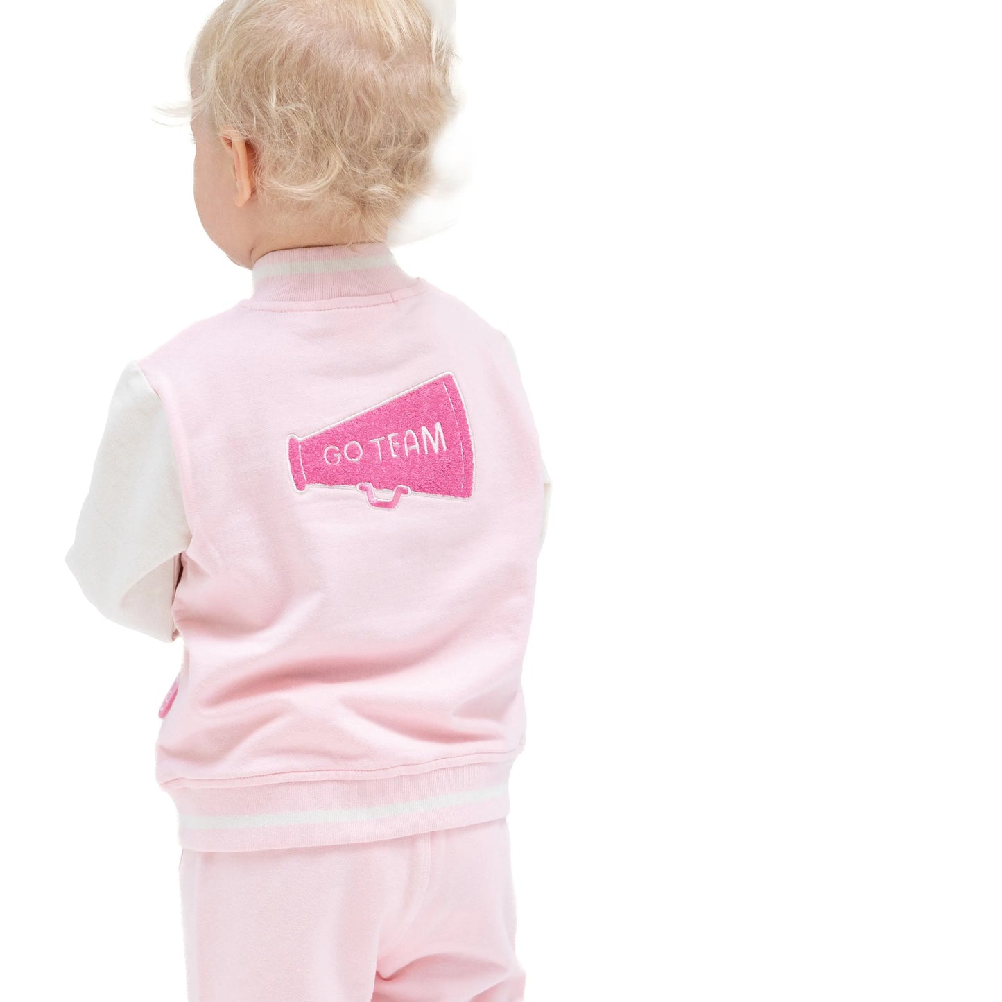 Letterman Jacket with Chenille Megaphone Patch for Kids Angel Dear Everetts Place: Online Boutique