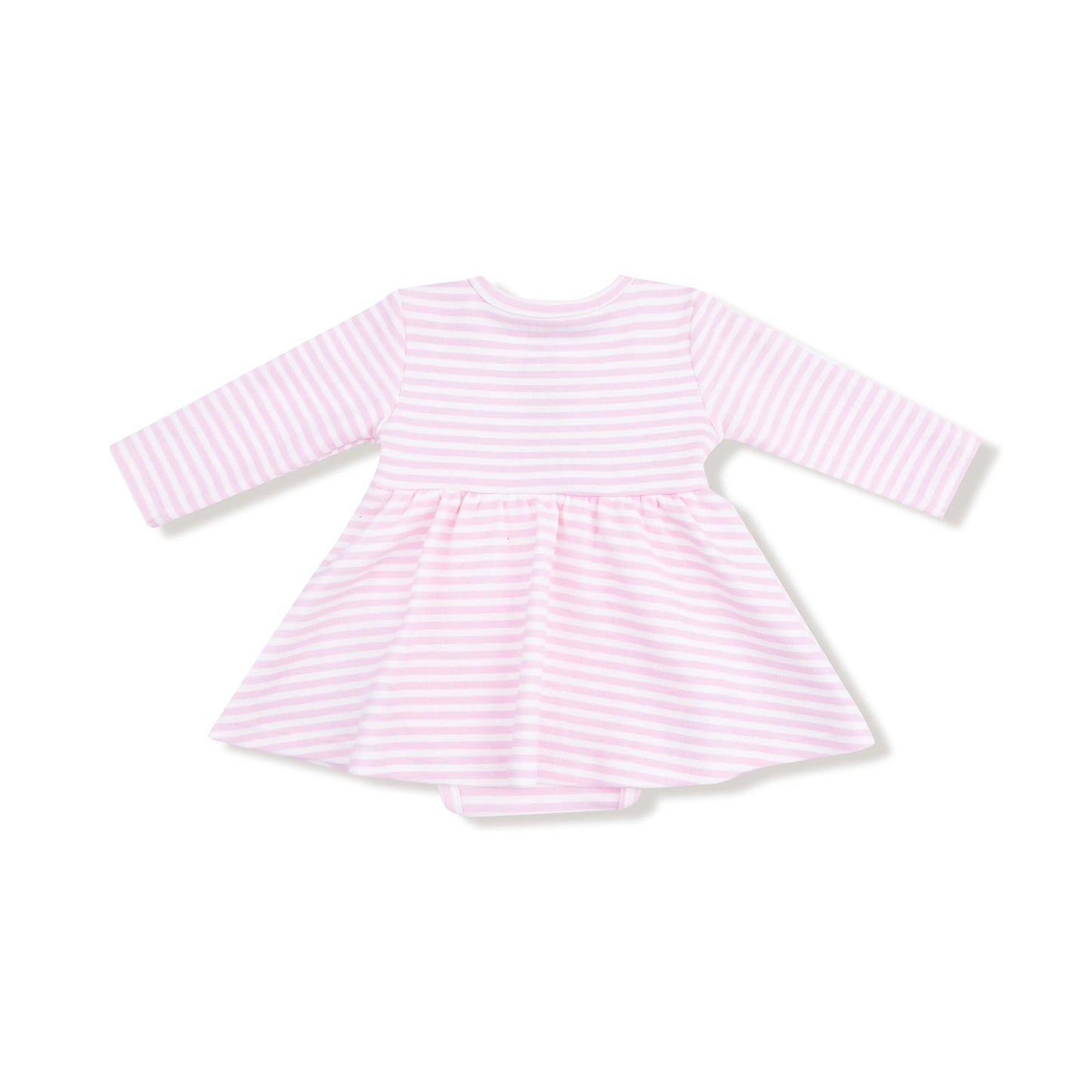 Angel Dear Lil Sis Applique Long Sleeve Striped Play Bodysuit Dress - Apparel & Accessories > Clothing > Baby & Toddler Clothing > Baby & Toddler Dresses 953