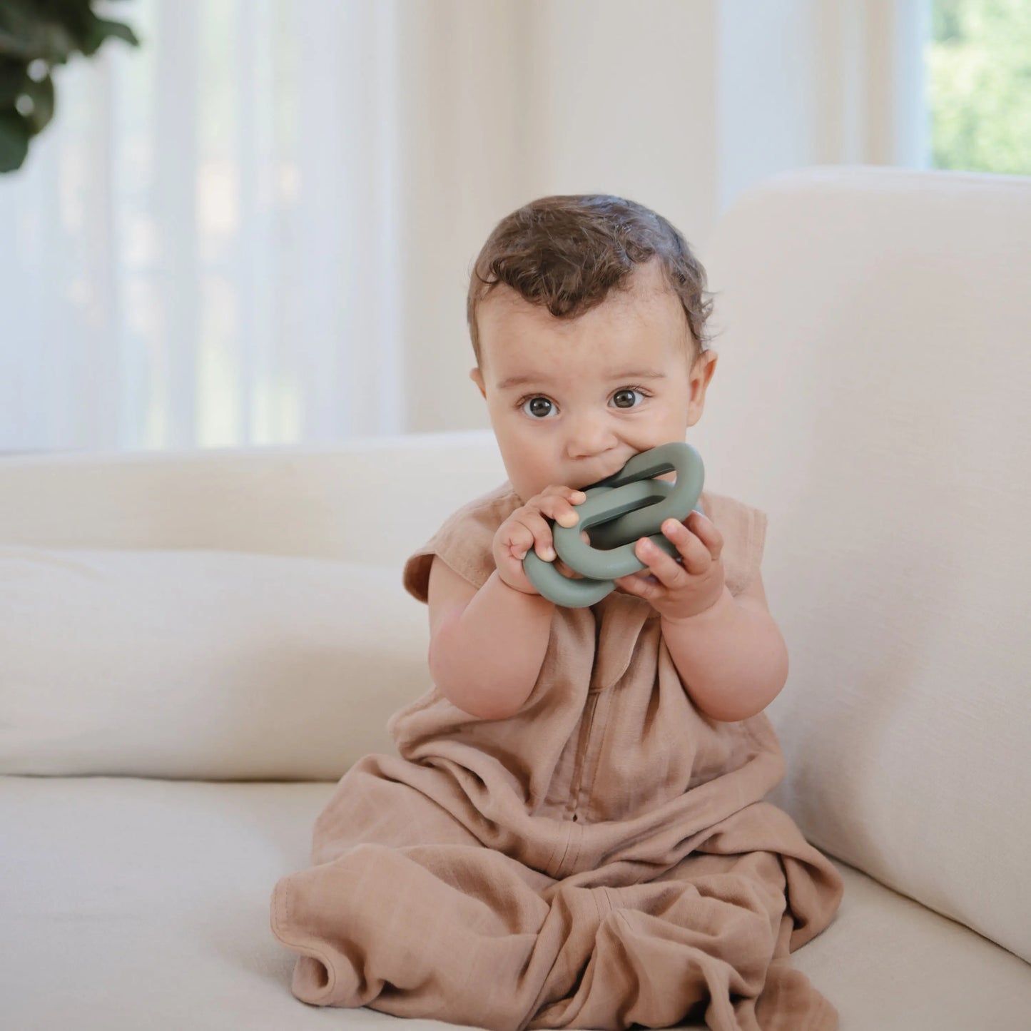 Links Teether Made from Food Grade Silicone for Sore Gums Relief and Comfort Mushie Everetts Place: Online Boutique
