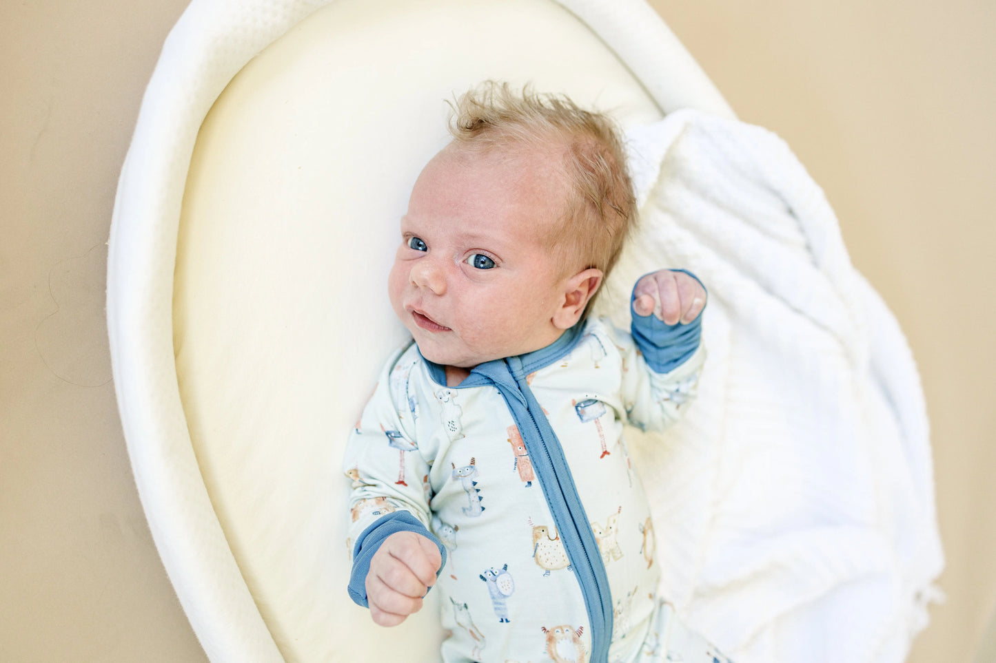 Little Joy Co. Little Joy Co M is for Monsters Bamboo Zippy Pajamas Romper - Apparel & Accessories > Clothing > Baby & Toddler Clothing > Baby One-Pieces