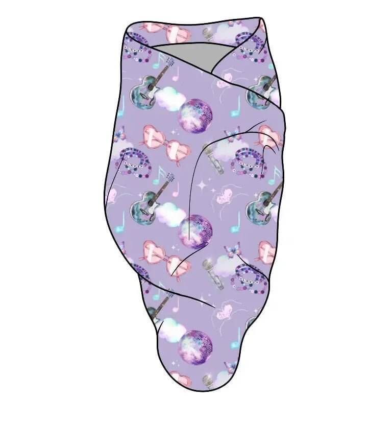 Miller & Co. Little Lady Musician, Bamboo Spandex Swaddle - Everetts Place Boutique -