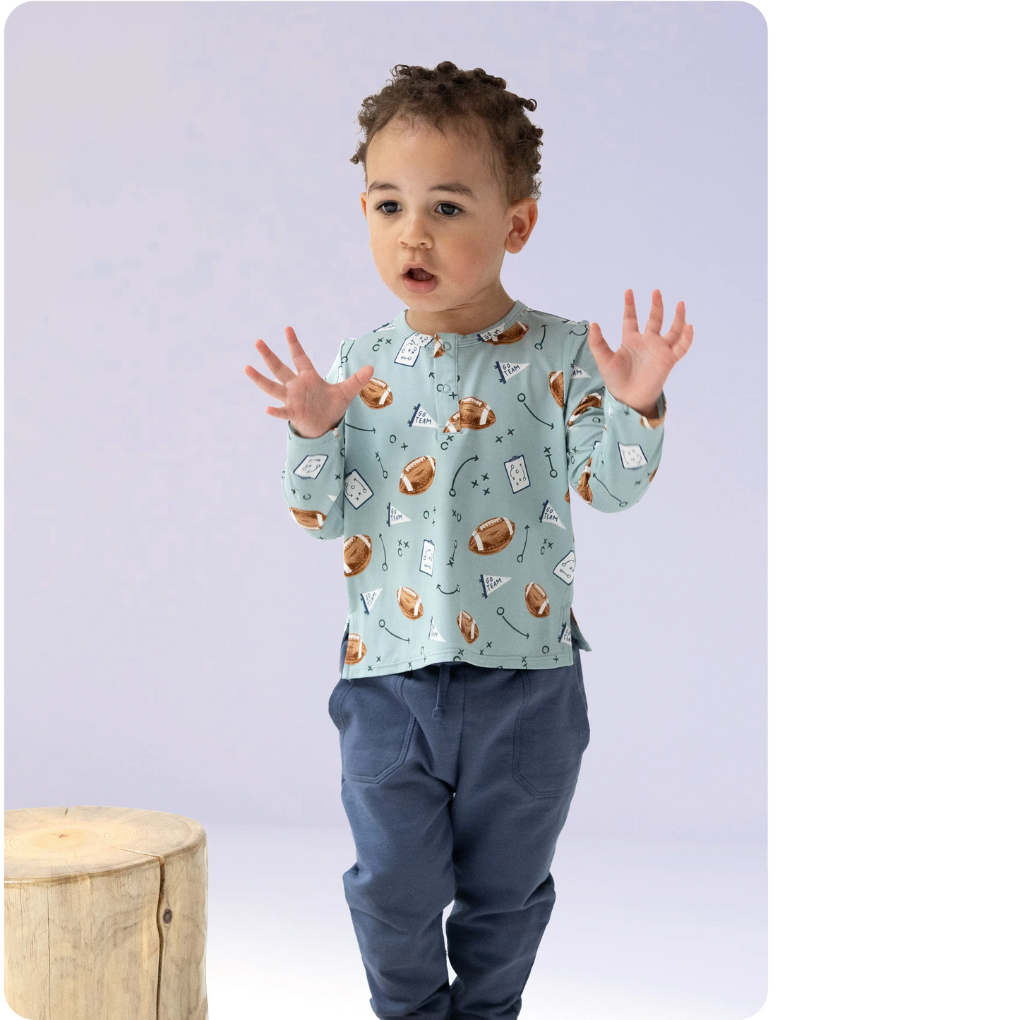 Long Sleeve Henley for Kids Cozy Essential for Fall and Winter Angel Dear Everetts Place: Online Boutique