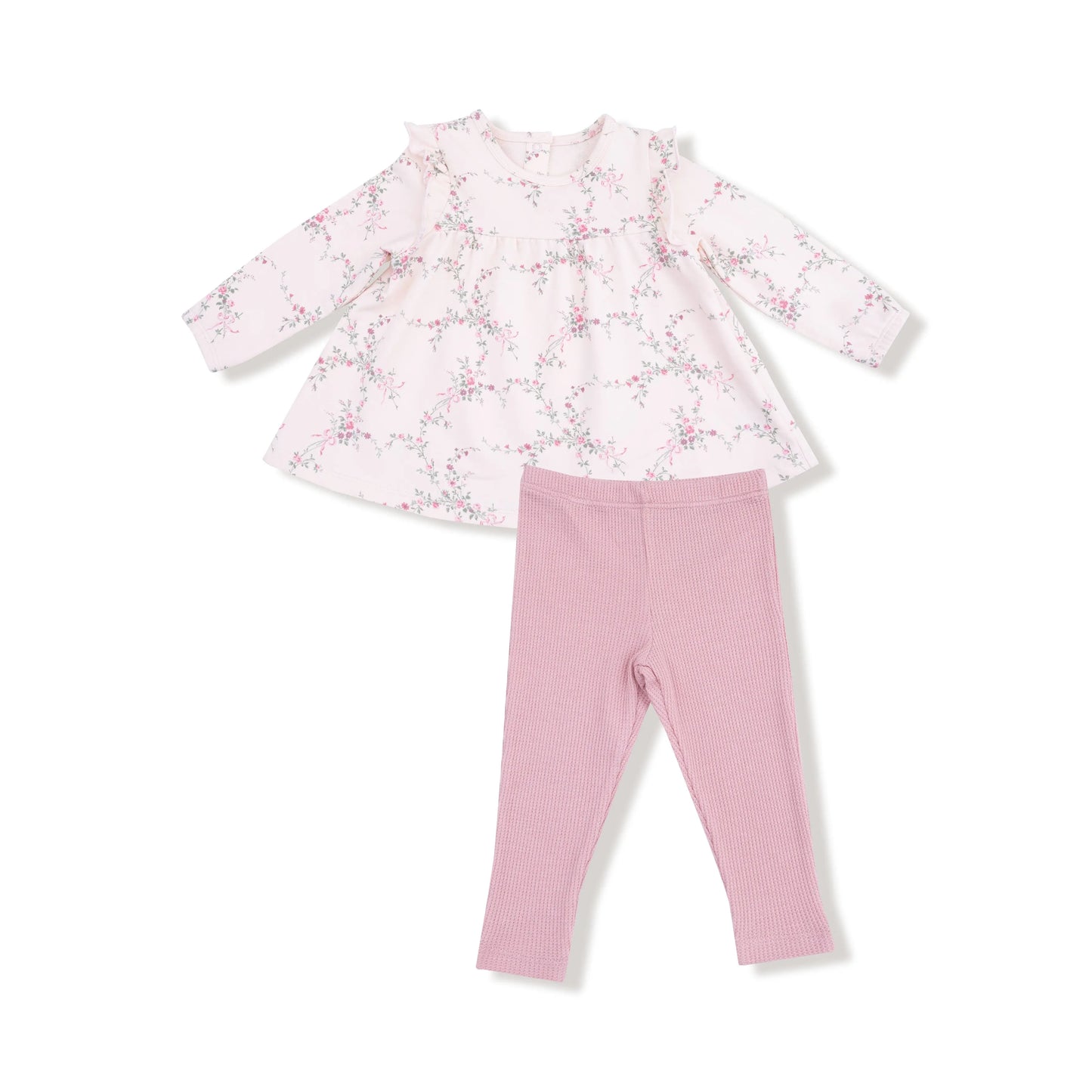 Angel Dear Long Sleeve High Waisted Ruffle Top And Legging Set - Apparel & Accessories > Clothing > Baby & Toddler Clothing > Baby & Toddler Outfits 546
