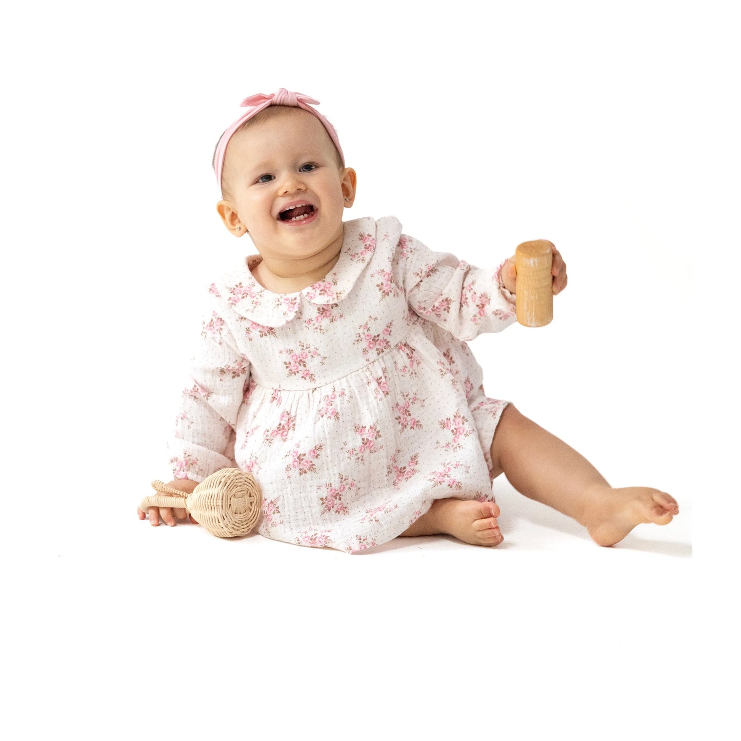 Angel Dear Long Sleeve Organic Peter Pan Collar Bubble With Skirt - Apparel & Accessories > Clothing > Baby & Toddler Clothing > Baby & Toddler Dresses 668
