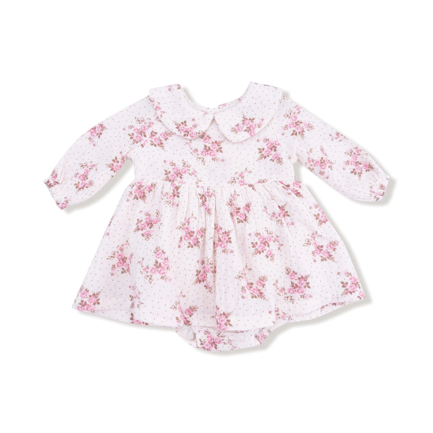 Angel Dear Long Sleeve Organic Peter Pan Collar Bubble With Skirt - Apparel & Accessories > Clothing > Baby & Toddler Clothing > Baby & Toddler Dresses 668