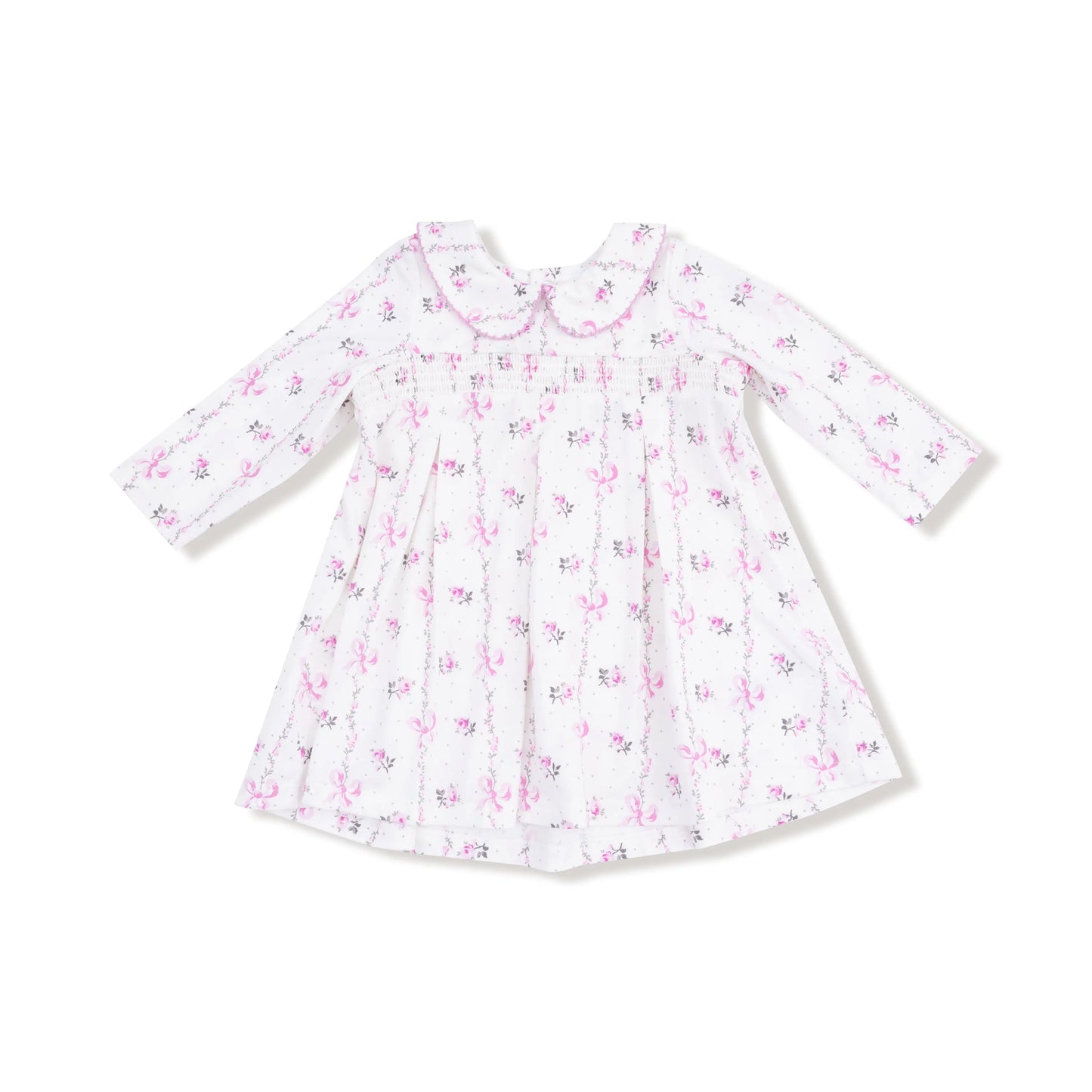 Angel Dear Long Sleeve Peter Pan Collar Dress Smocked Bloomer - Apparel & Accessories > Clothing > Baby & Toddler Clothing > Baby & Toddler Dresses 890