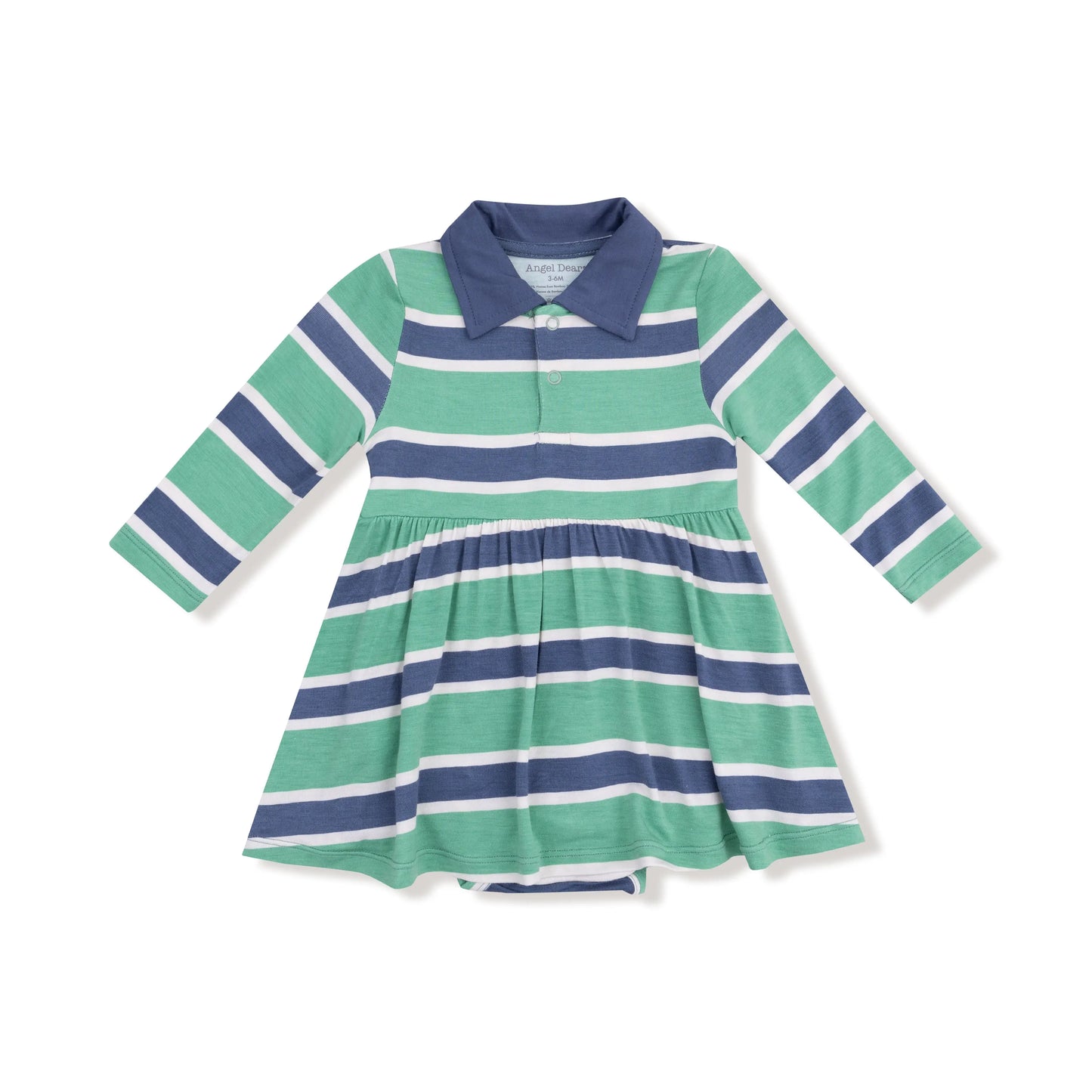 Long Sleeve Polo Bodysuit Dress for Kids in Soft Viscose from Bamboo Angel Dear Everetts Place: Online Boutique