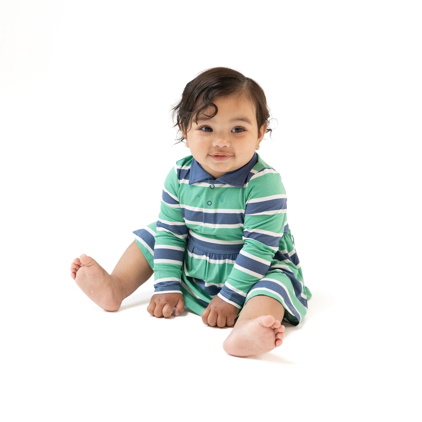 Long Sleeve Polo Bodysuit Dress for Kids in Soft Viscose from Bamboo Angel Dear Everetts Place: Online Boutique