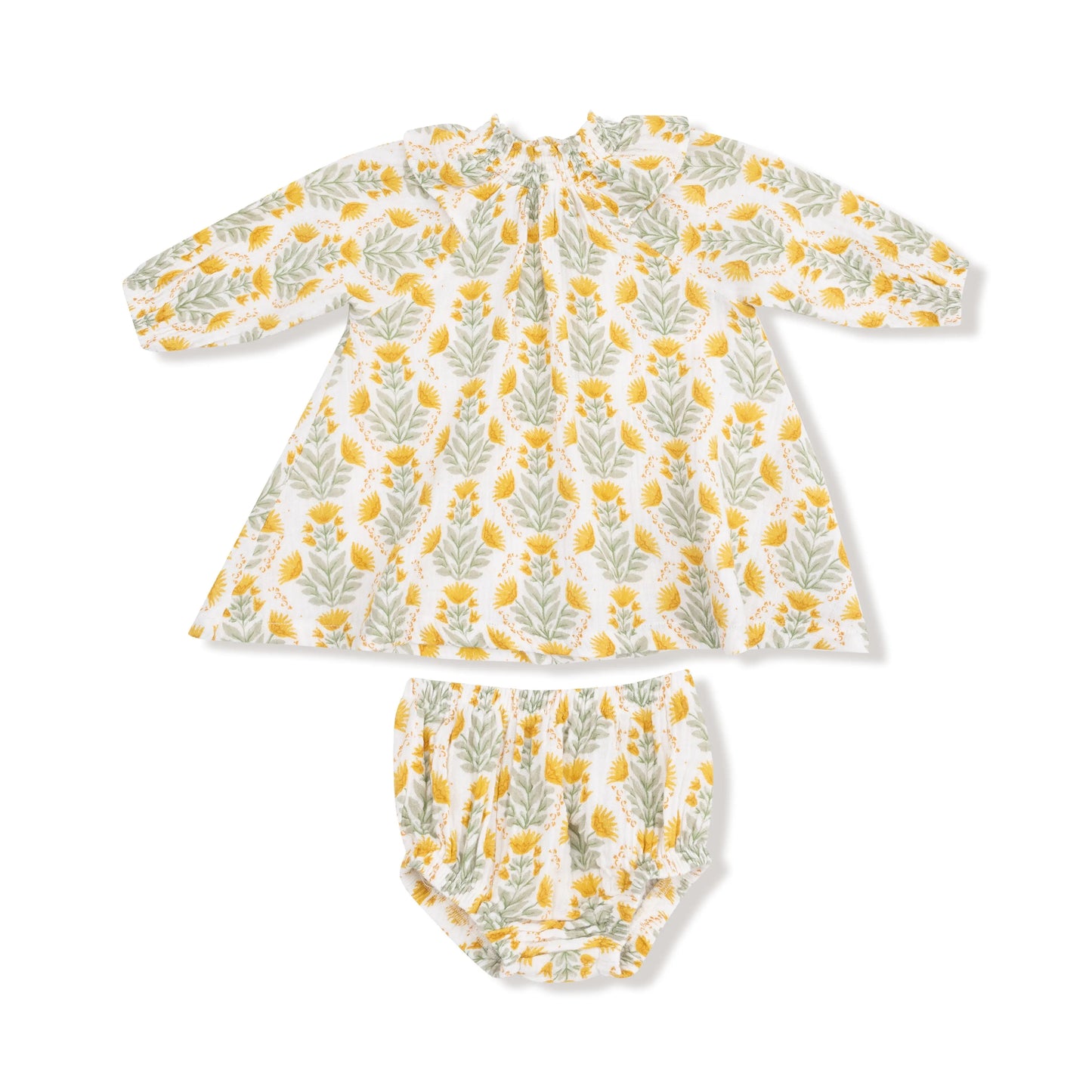 Angel Dear Long Sleeve Ruffle Dress and Bloomer Set Organic Cotton - Apparel & Accessories > Clothing > Baby & Toddler Clothing > Baby & Toddler Dresses 929