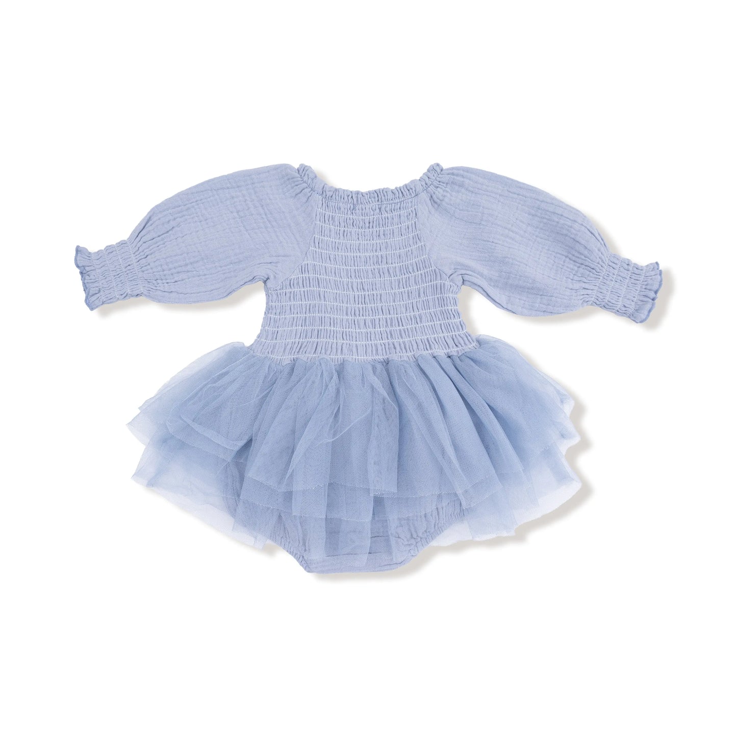 Long Sleeve Smocked Bubble With Tutu Romper For Baby Angel Dear Everetts Place: Online Boutique