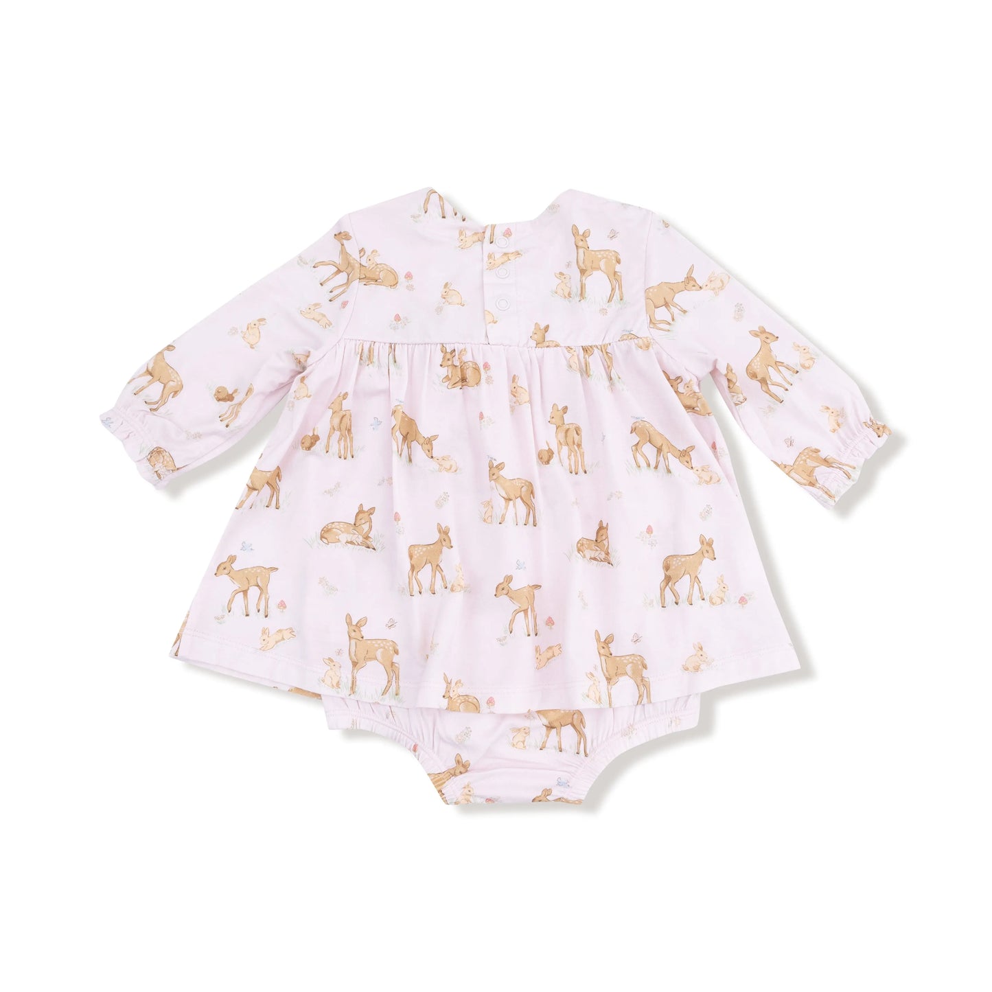 Angel Dear Long Sleeve Smocked Ruffle Bubble Dress With Skirt - Apparel & Accessories > Clothing > Baby & Toddler Clothing > Baby One-Pieces 618