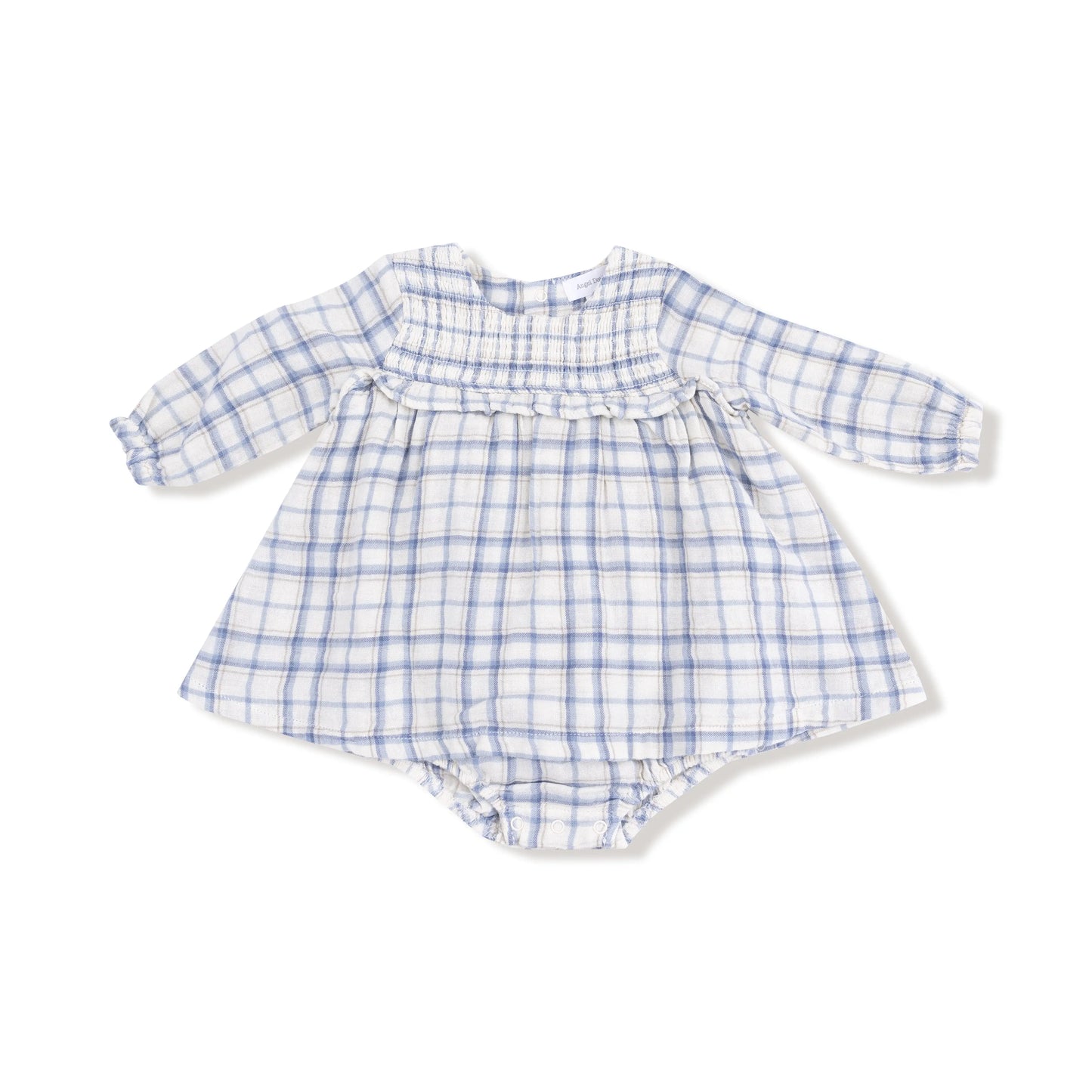 Angel Dear Long Sleeve Smocked Ruffle Bubble With Skirt Organic Cotton - Apparel & Accessories > Clothing > Baby & Toddler Clothing > Baby One-Pieces 618