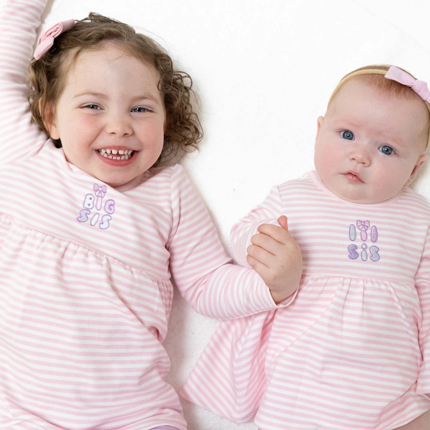 Angel Dear Long Sleeve Striped Play Dress With Big Sis Applique - Apparel & Accessories > Clothing > Baby & Toddler Clothing > Baby & Toddler Dresses 952