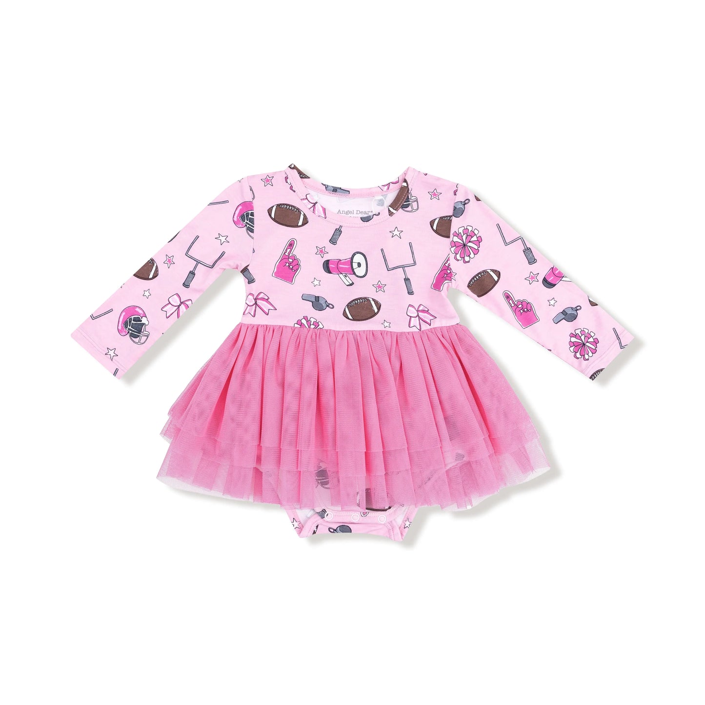 Long Sleeve Tutu Bodysuit Dress for Girls Cozy and Glamorous Holiday Outfit Angel Dear Everetts Place: Online Boutique