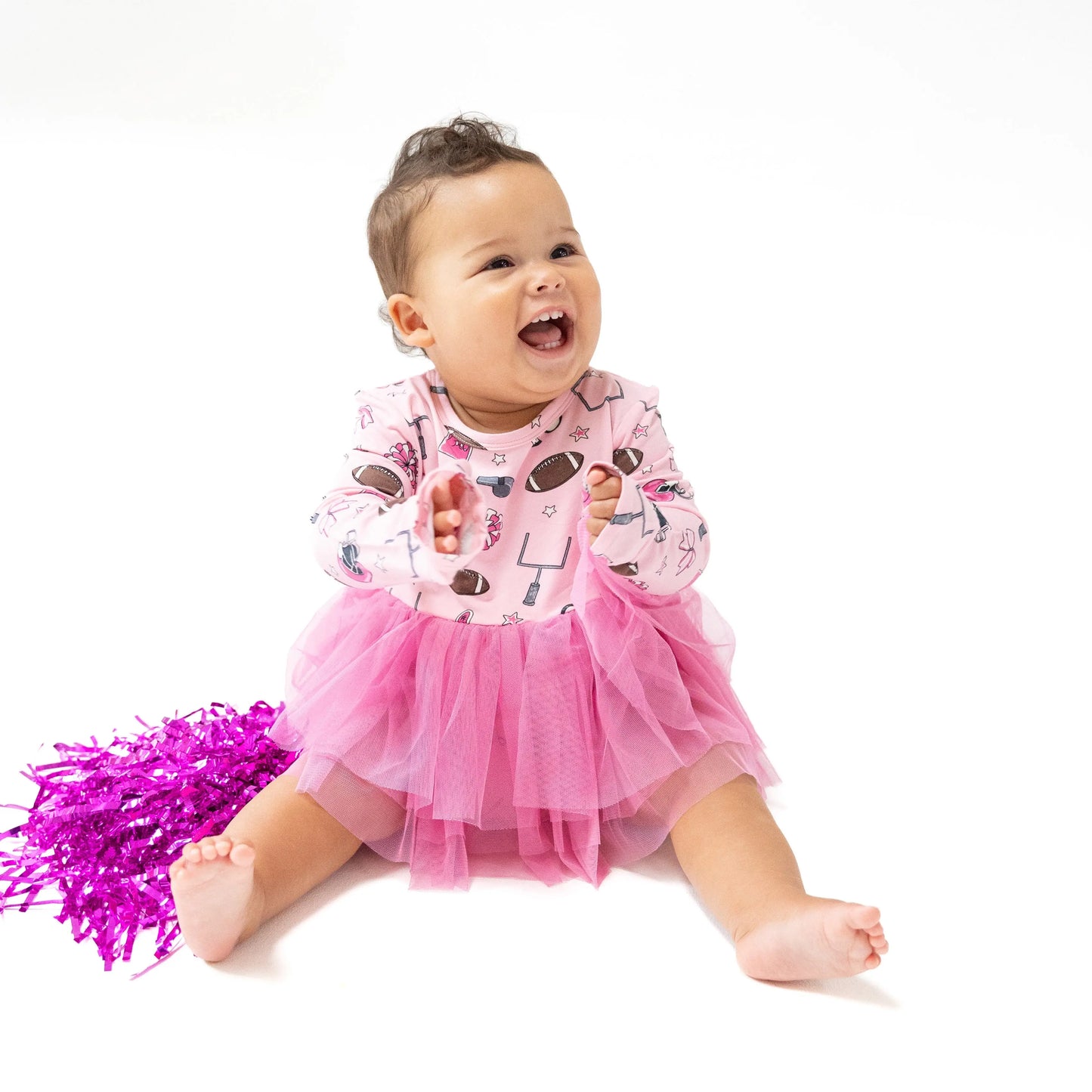 Long Sleeve Tutu Bodysuit Dress for Girls Cozy and Glamorous Holiday Outfit Angel Dear Everetts Place: Online Boutique