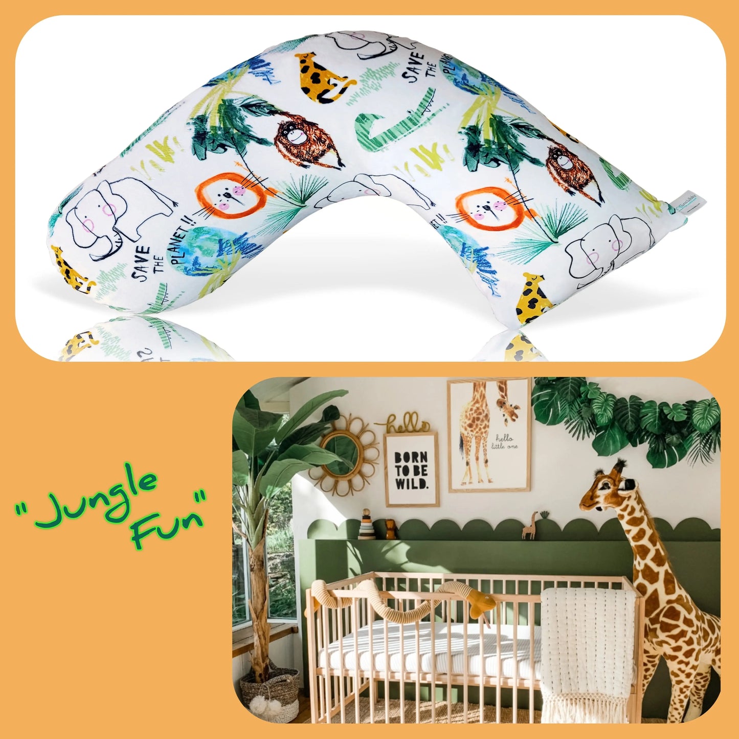 Luna Lullaby Luna Lullaby Nursing Pillow Jungle Fun For Easier Latch - Baby & Toddler > Nursing & Feeding > Nursing Pillows Luna Lullaby Nursing Pillow