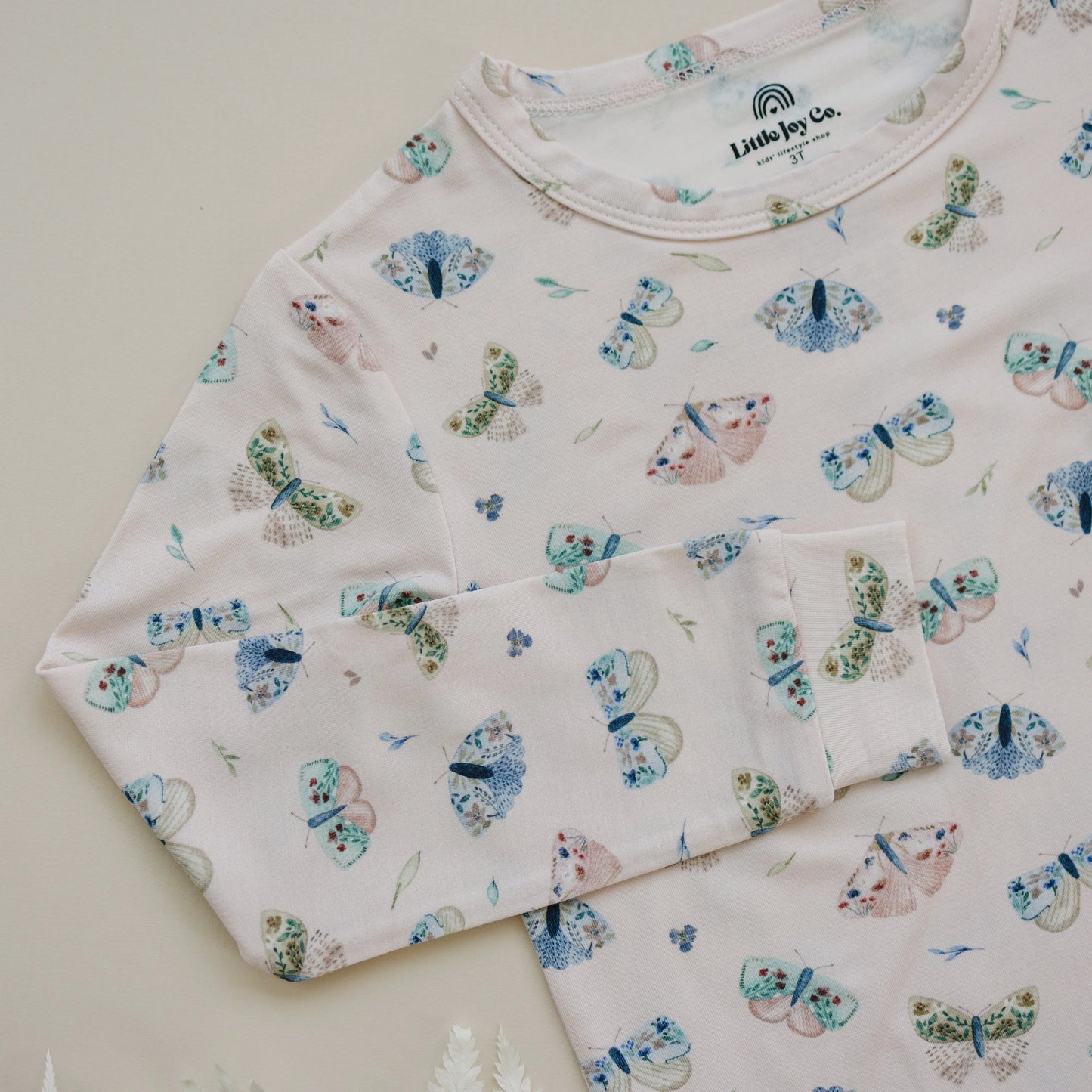 Little Joy Co. Luna Moths Two Piece Bamboo Pajamas Breathable Sleepwear - Apparel & Accessories > Clothing > Baby & Toddler Clothing > Baby & Toddler Sleepwear