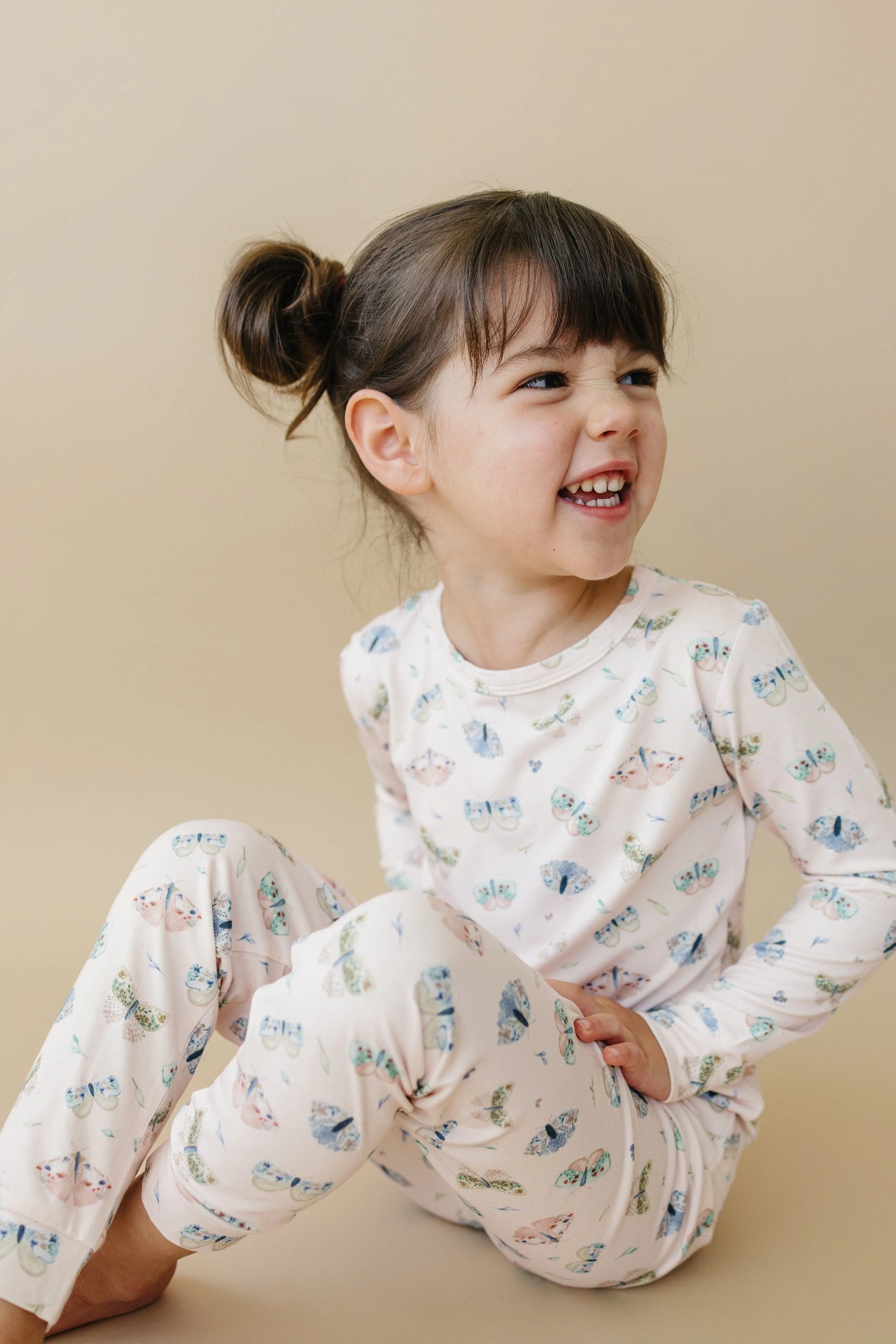 Little Joy Co. Luna Moths Two Piece Bamboo Pajamas Breathable Sleepwear - Apparel & Accessories > Clothing > Baby & Toddler Clothing > Baby & Toddler Sleepwear