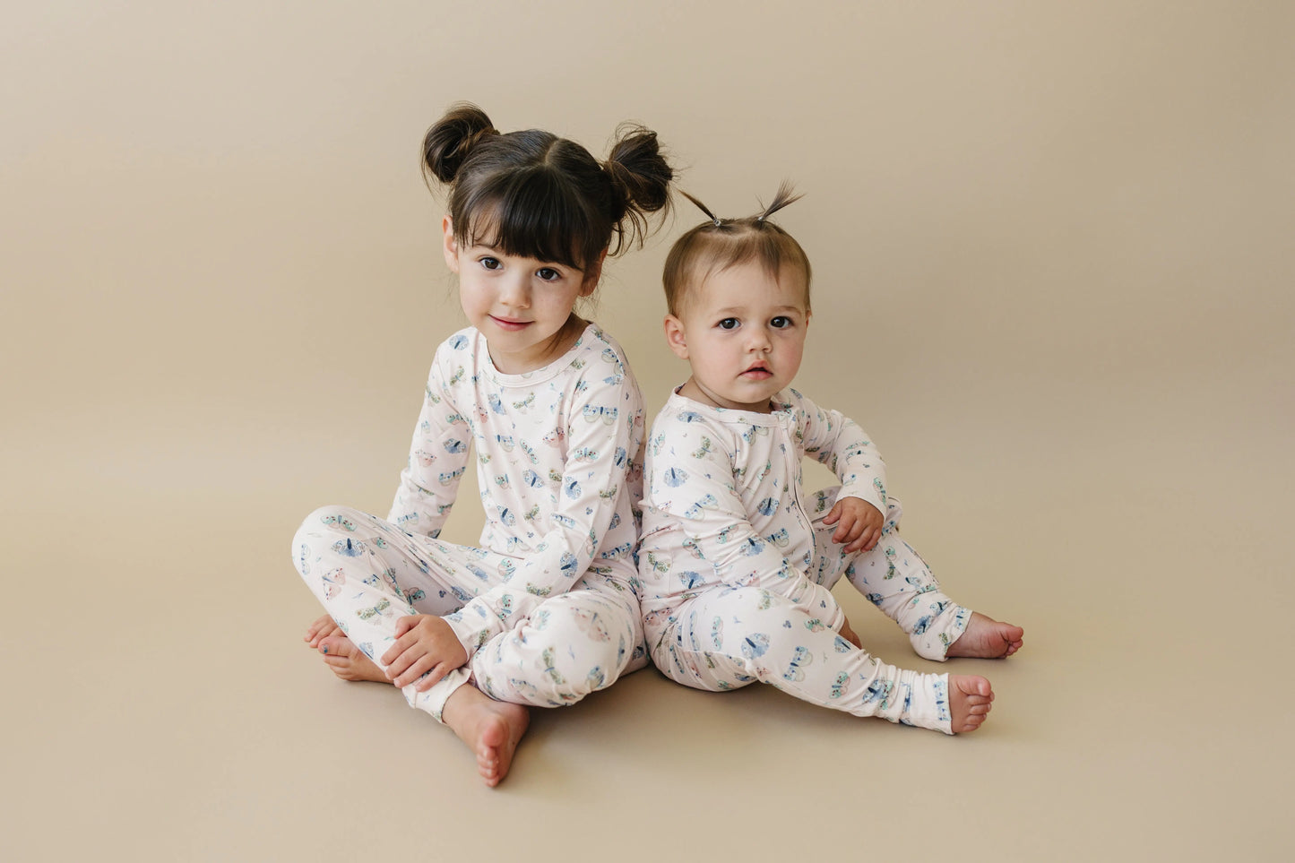 Little Joy Co. Luna Moths Two Piece Bamboo Pajamas Breathable Sleepwear - Apparel & Accessories > Clothing > Baby & Toddler Clothing > Baby & Toddler Sleepwear