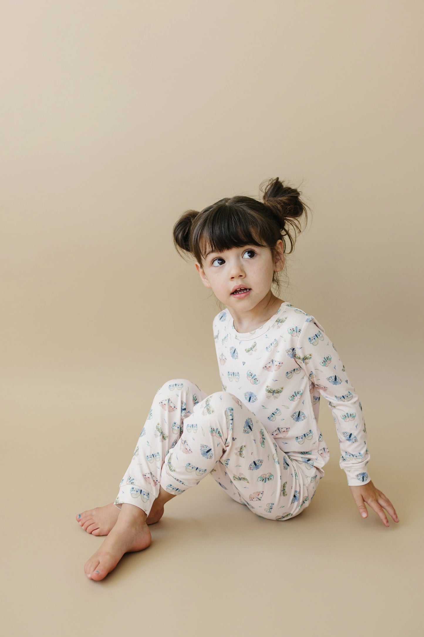 Little Joy Co. Luna Moths Two Piece Bamboo Pajamas Breathable Sleepwear - Apparel & Accessories > Clothing > Baby & Toddler Clothing > Baby & Toddler Sleepwear