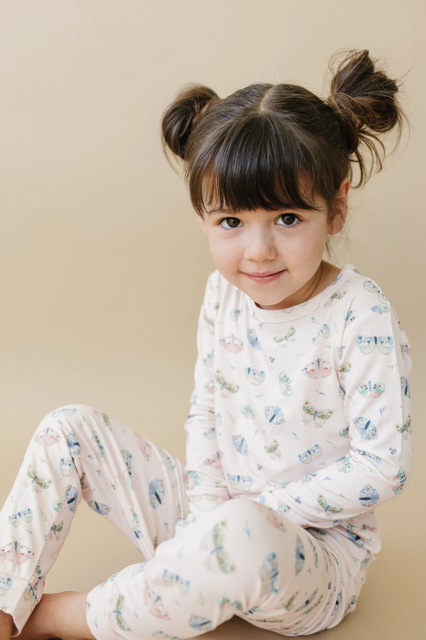 Little Joy Co. Luna Moths Two Piece Bamboo Pajamas Breathable Sleepwear - Apparel & Accessories > Clothing > Baby & Toddler Clothing > Baby & Toddler Sleepwear