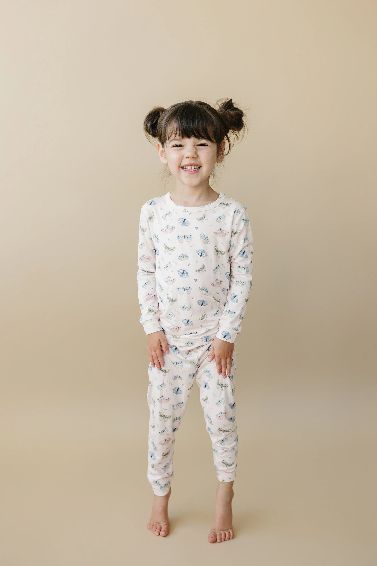 Little Joy Co. Luna Moths Two Piece Bamboo Pajamas Breathable Sleepwear - Apparel & Accessories > Clothing > Baby & Toddler Clothing > Baby & Toddler Sleepwear