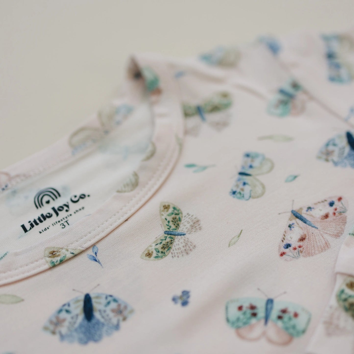 Little Joy Co. Luna Moths Two Piece Bamboo Pajamas Breathable Sleepwear - Apparel & Accessories > Clothing > Baby & Toddler Clothing > Baby & Toddler Sleepwear