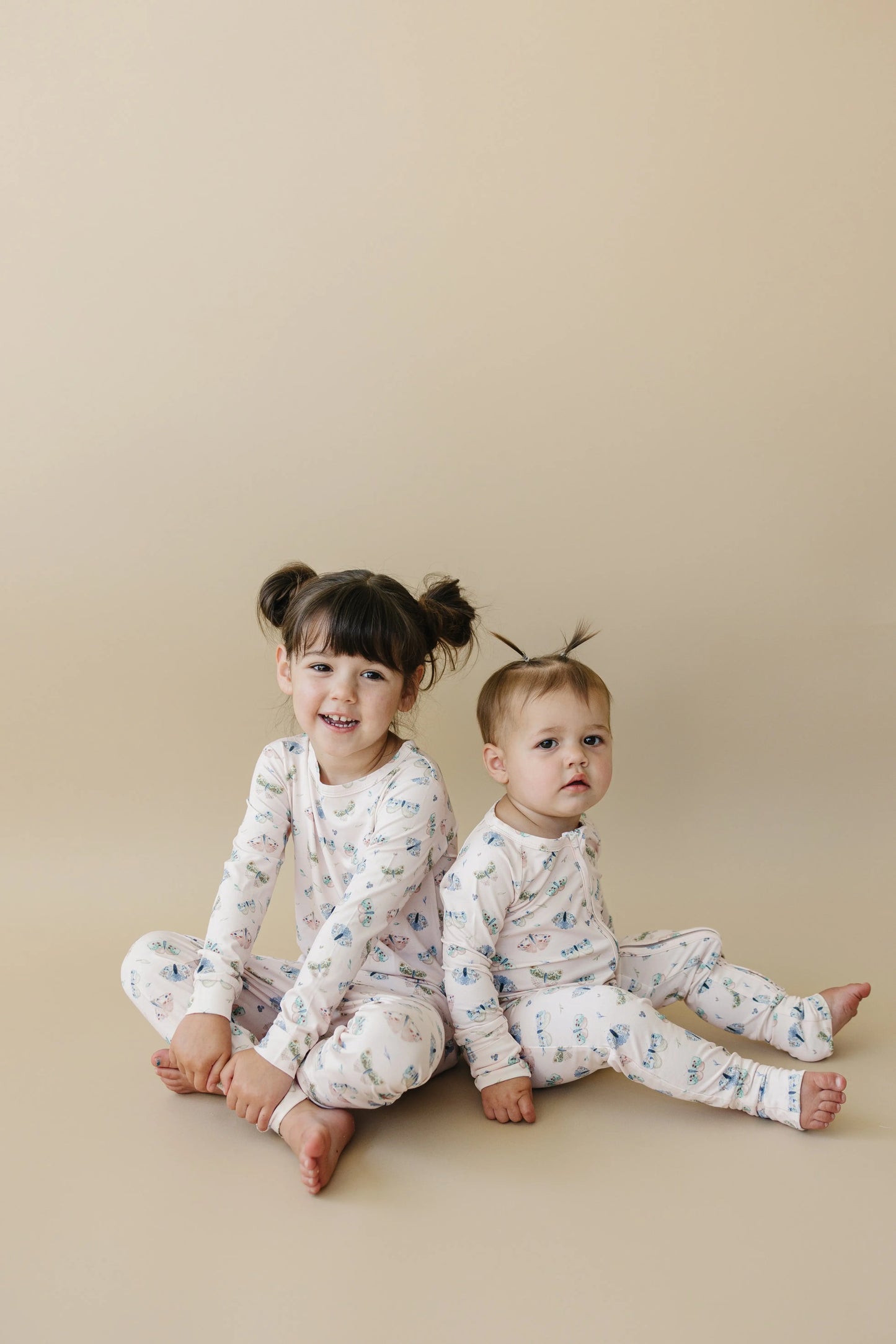 Little Joy Co. Luna Moths Two Piece Bamboo Pajamas Breathable Sleepwear - Apparel & Accessories > Clothing > Baby & Toddler Clothing > Baby & Toddler Sleepwear