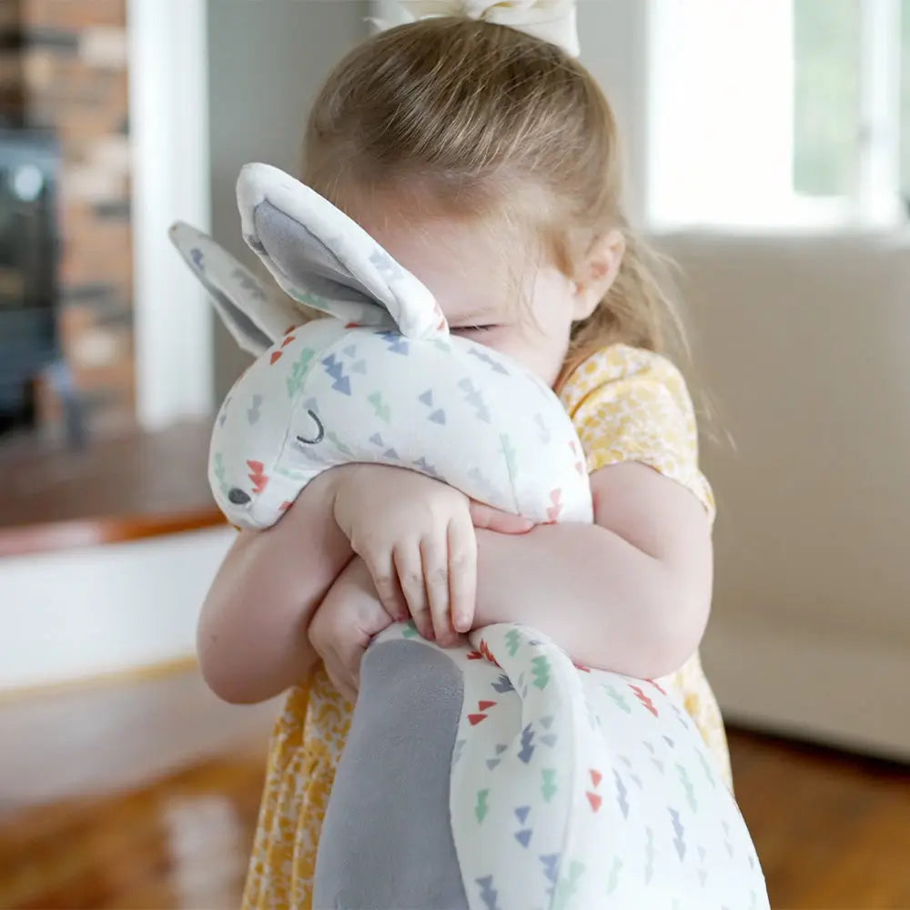 Luna Bunny Gray Super Soft Plush Rabbit for Nursery Goosewaddle® | Newborn Baby Blankets Toys Teethers Bibs & More
