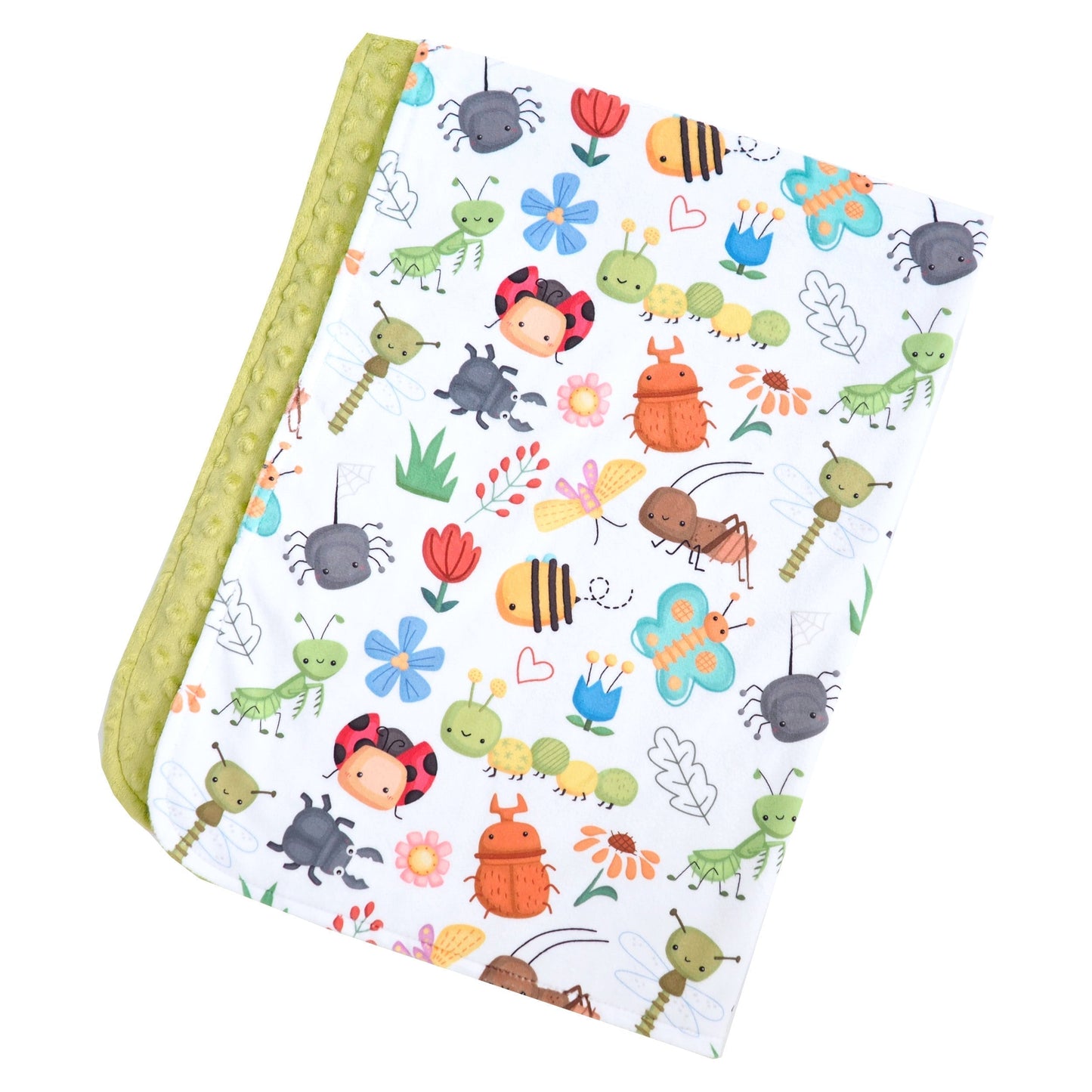 Baby And Toddler Minky Blanket Bug Buddies Soft Plush Fabric Honey Lemonade
