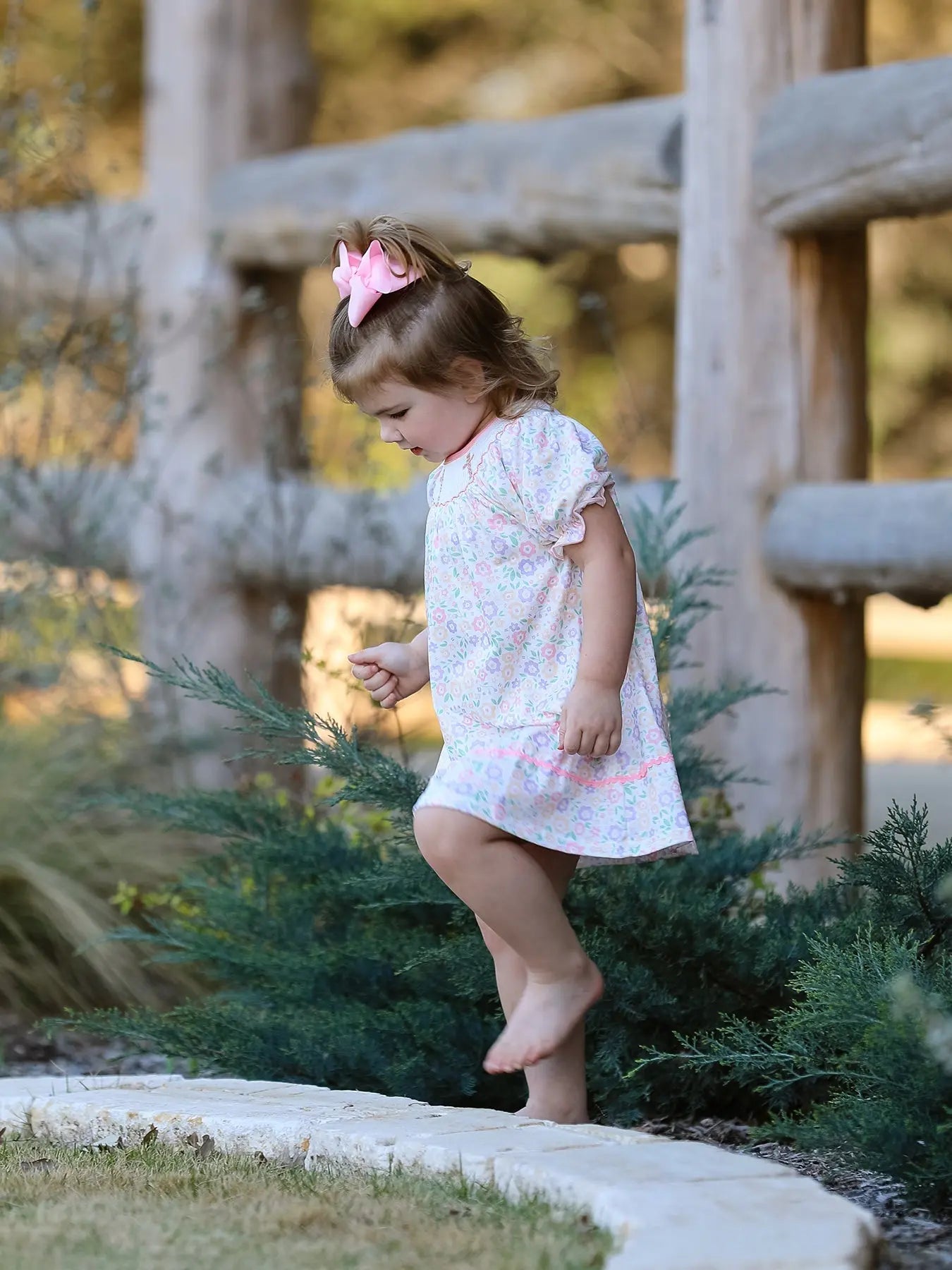 Spring Summer Cross Smocking Embroidery Colorful Dress Rylee Faith Designs