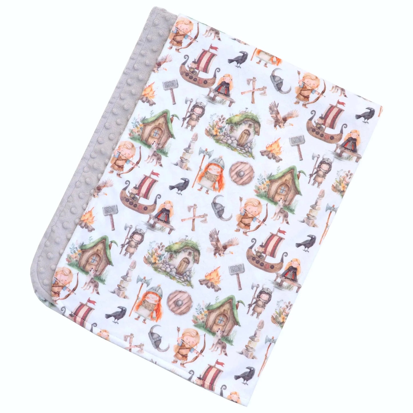 Baby & Toddler Minky Blanket - Vikings Honey Lemonade