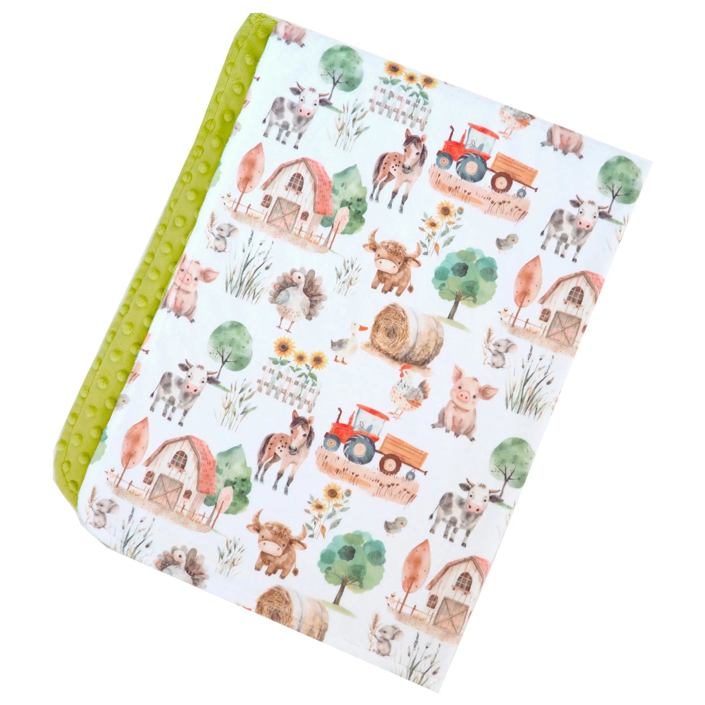 Baby & Toddler Minky Blanket - Farm Life Honey Lemonade
