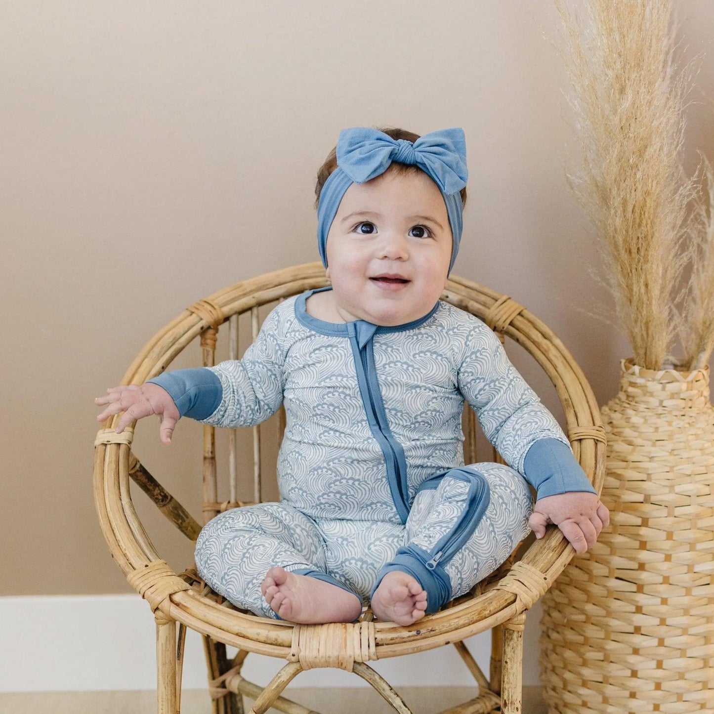 Little Joy Co. Making Waves Bamboo Zippy Romper For Babies 9 To 12 Months - Apparel & Accessories > Clothing > Baby & Toddler Clothing > Baby One-Pieces