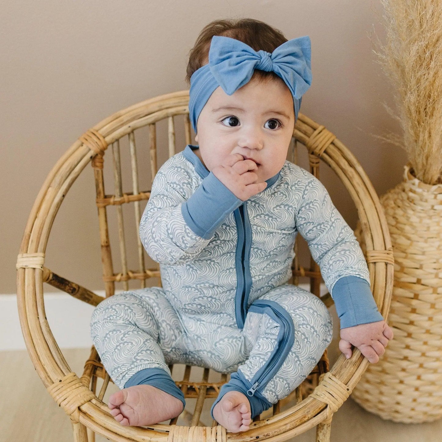 Little Joy Co. Making Waves Bamboo Zippy Romper For Babies 9 To 12 Months - Apparel & Accessories > Clothing > Baby & Toddler Clothing > Baby One-Pieces